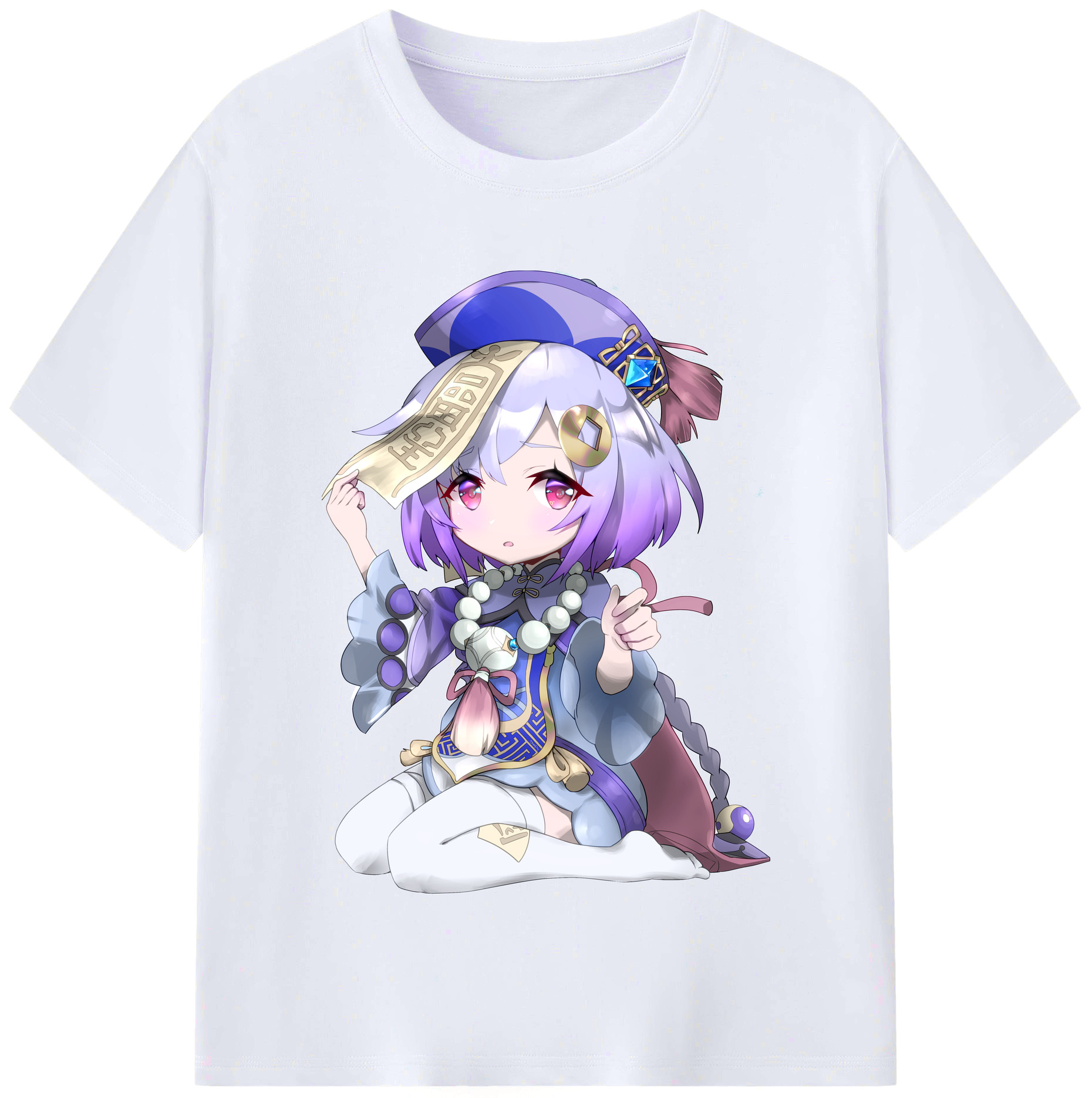 げんし神 七七 なな  genshin Nana レディースカジュアルプリントTシャツ（綿100％）