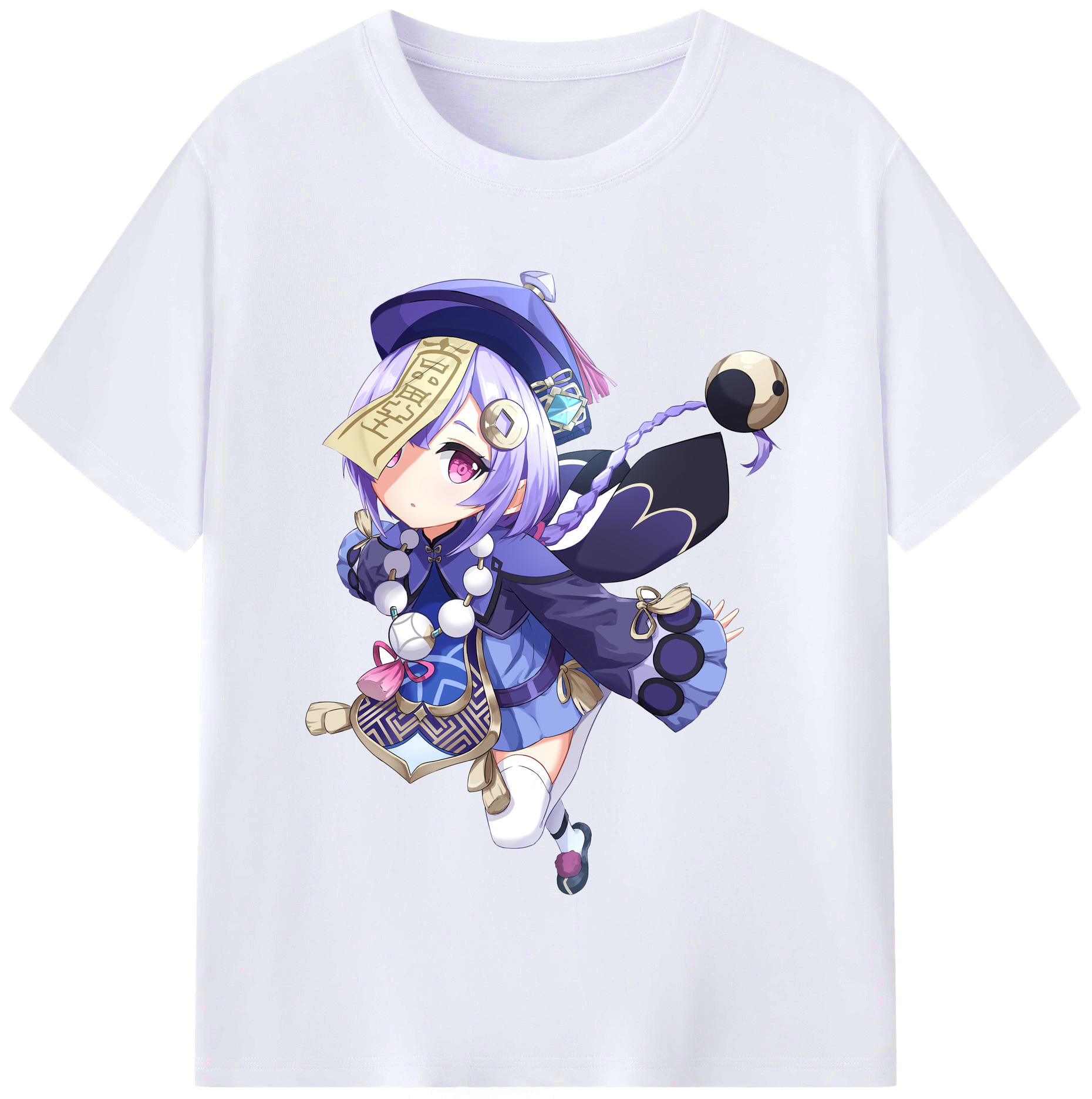 げんし神 七七 なな  genshin Nana レディースカジュアルプリントTシャツ（綿100％）