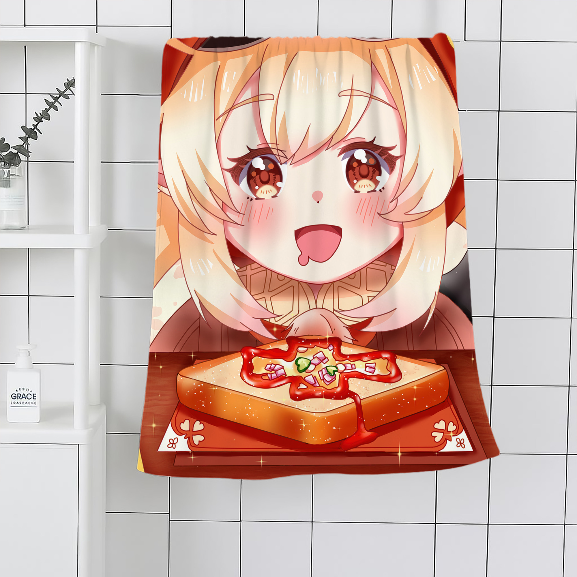 げんし神 genshin 大判バスタオル 70×140cm 吸水速乾 柔らかい肌触り