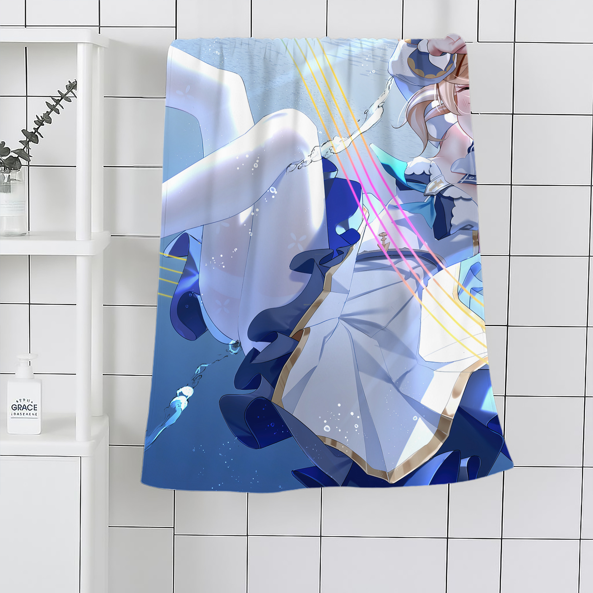 げんし神 genshin 大判バスタオル 70×140cm 吸水速乾 柔らかい肌触り