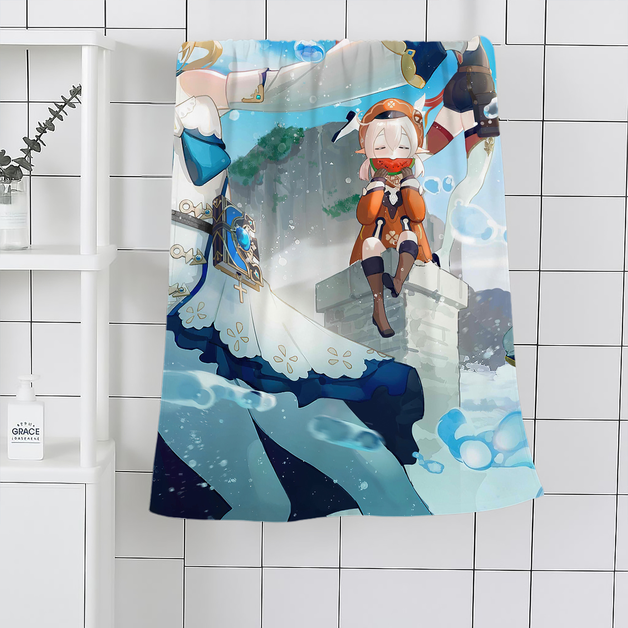 げんし神 genshin 大判バスタオル 70×140cm 吸水速乾 柔らかい肌触り