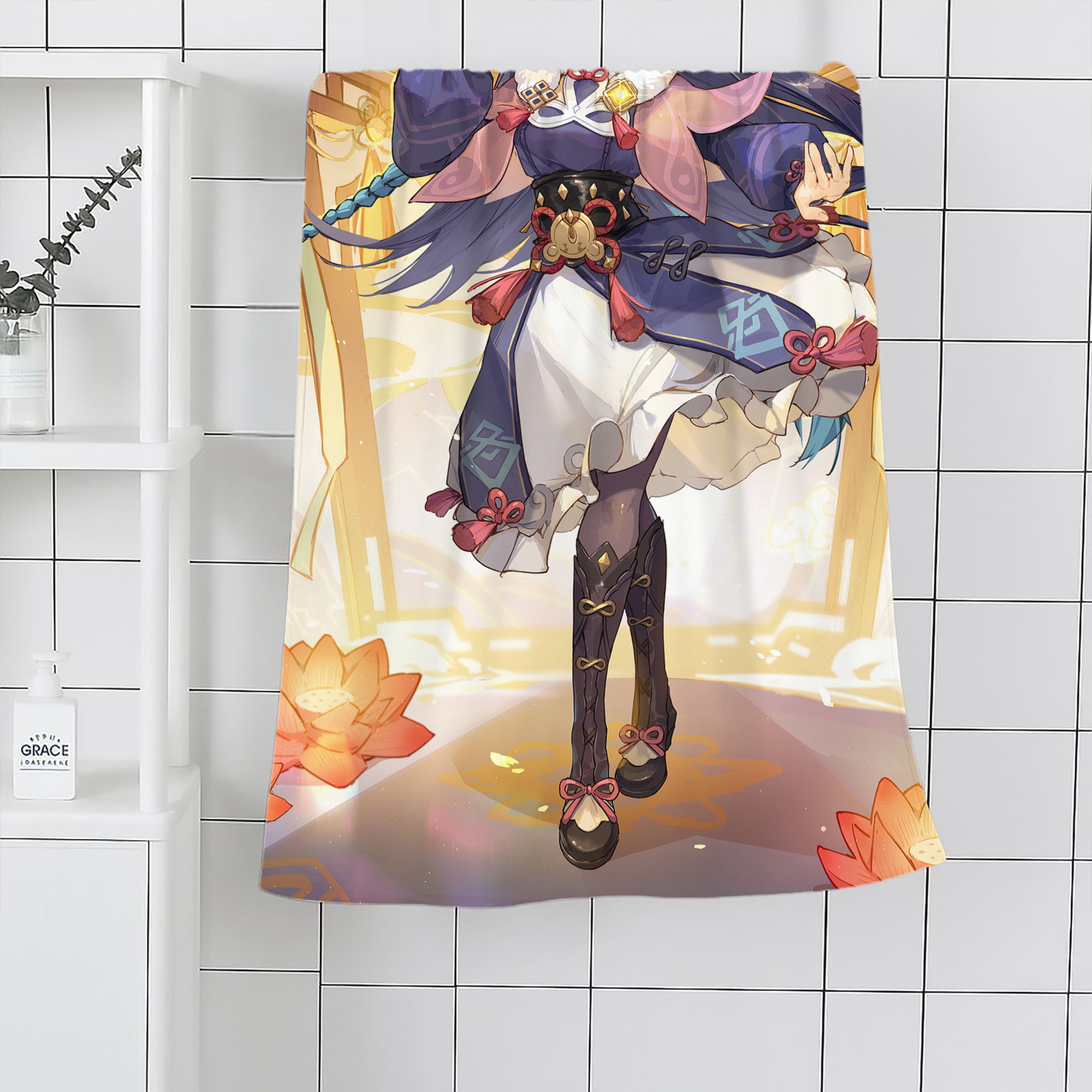 げんし神 genshin 大判バスタオル 70×140cm 吸水速乾 柔らかい肌触り