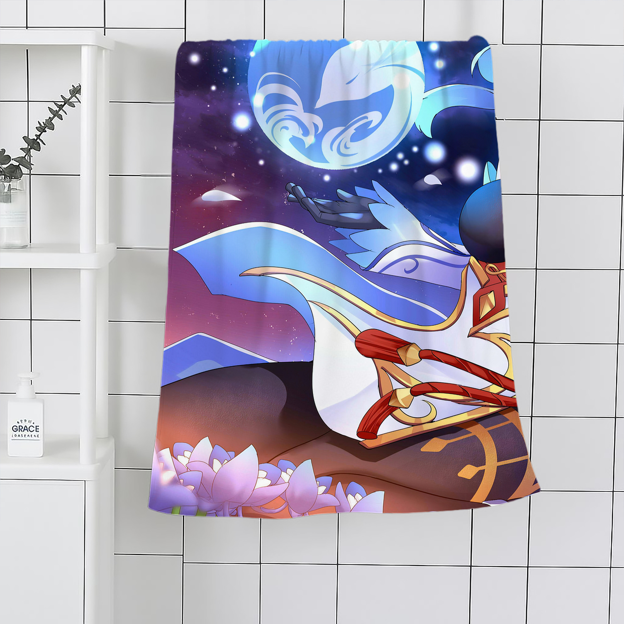 げんし神 genshin 大判バスタオル 70×140cm 吸水速乾 柔らかい肌触り