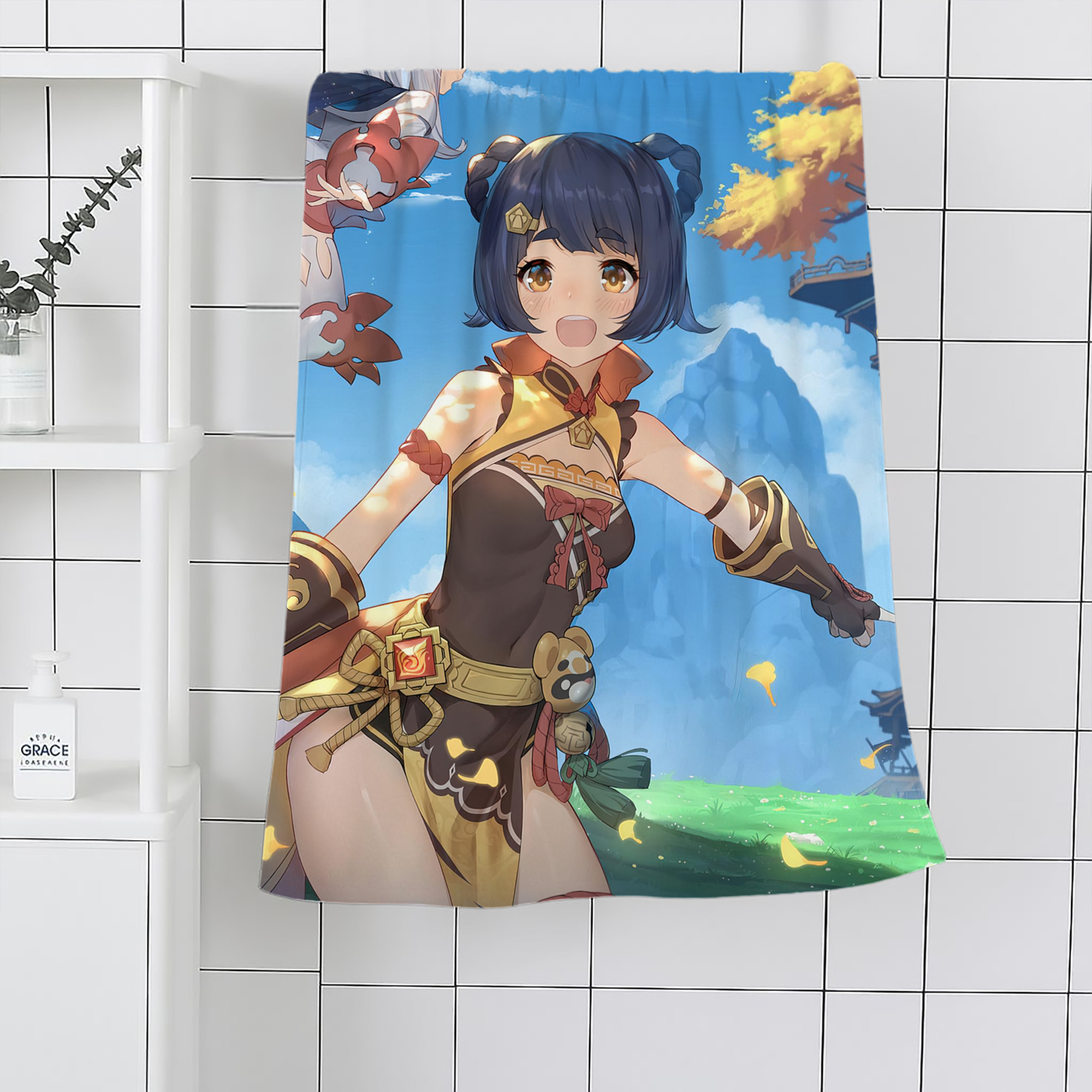 げんし神 genshin 大判バスタオル 70×140cm 吸水速乾 柔らかい肌触り