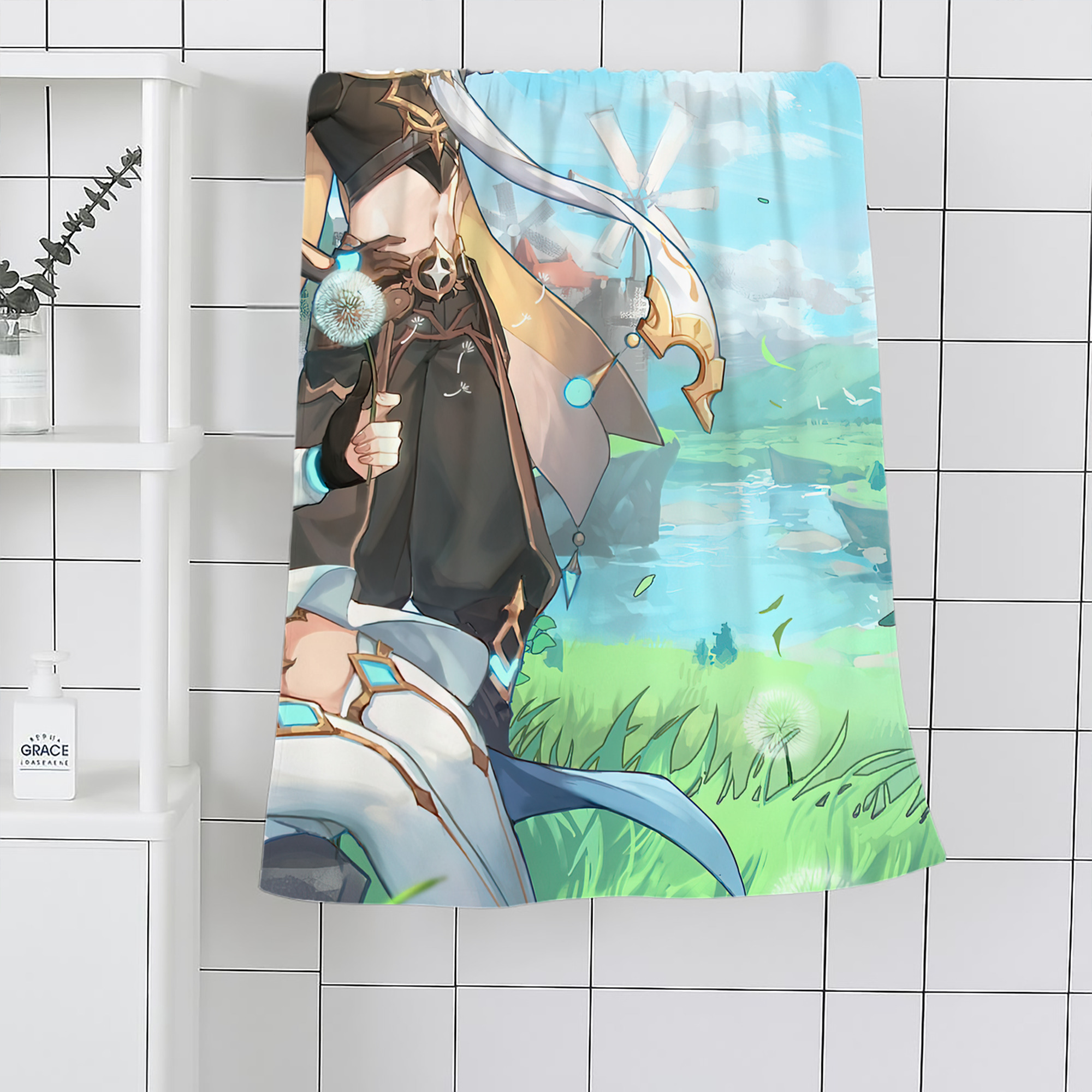 げんし神 genshin 大判バスタオル 70×140cm 吸水速乾 柔らかい肌触り