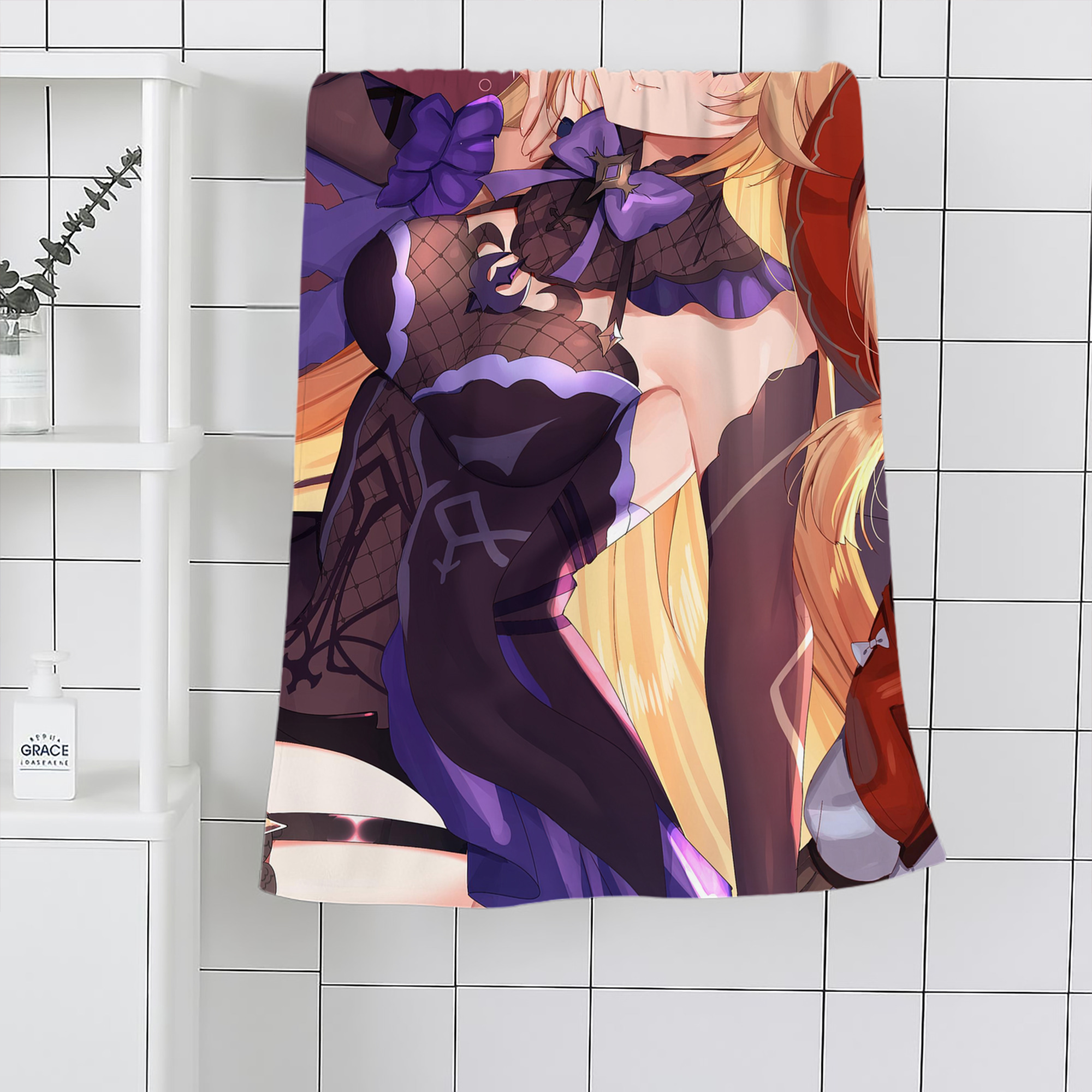 げんし神 genshin 大判バスタオル 70×140cm 吸水速乾 柔らかい肌触り