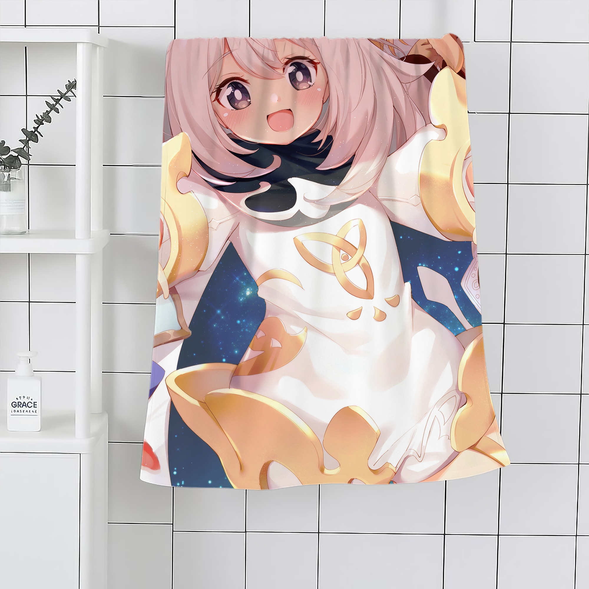 げんし神 genshin 大判バスタオル 70×140cm 吸水速乾 柔らかい肌触り