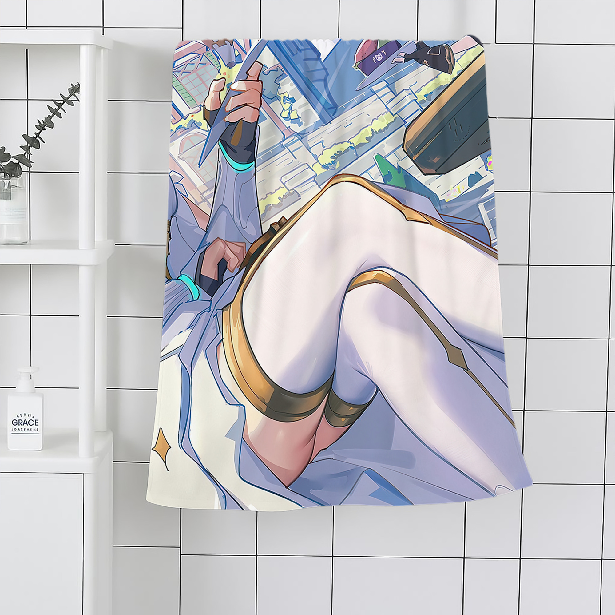 げんし神 genshin 大判バスタオル 70×140cm 吸水速乾 柔らかい肌触り