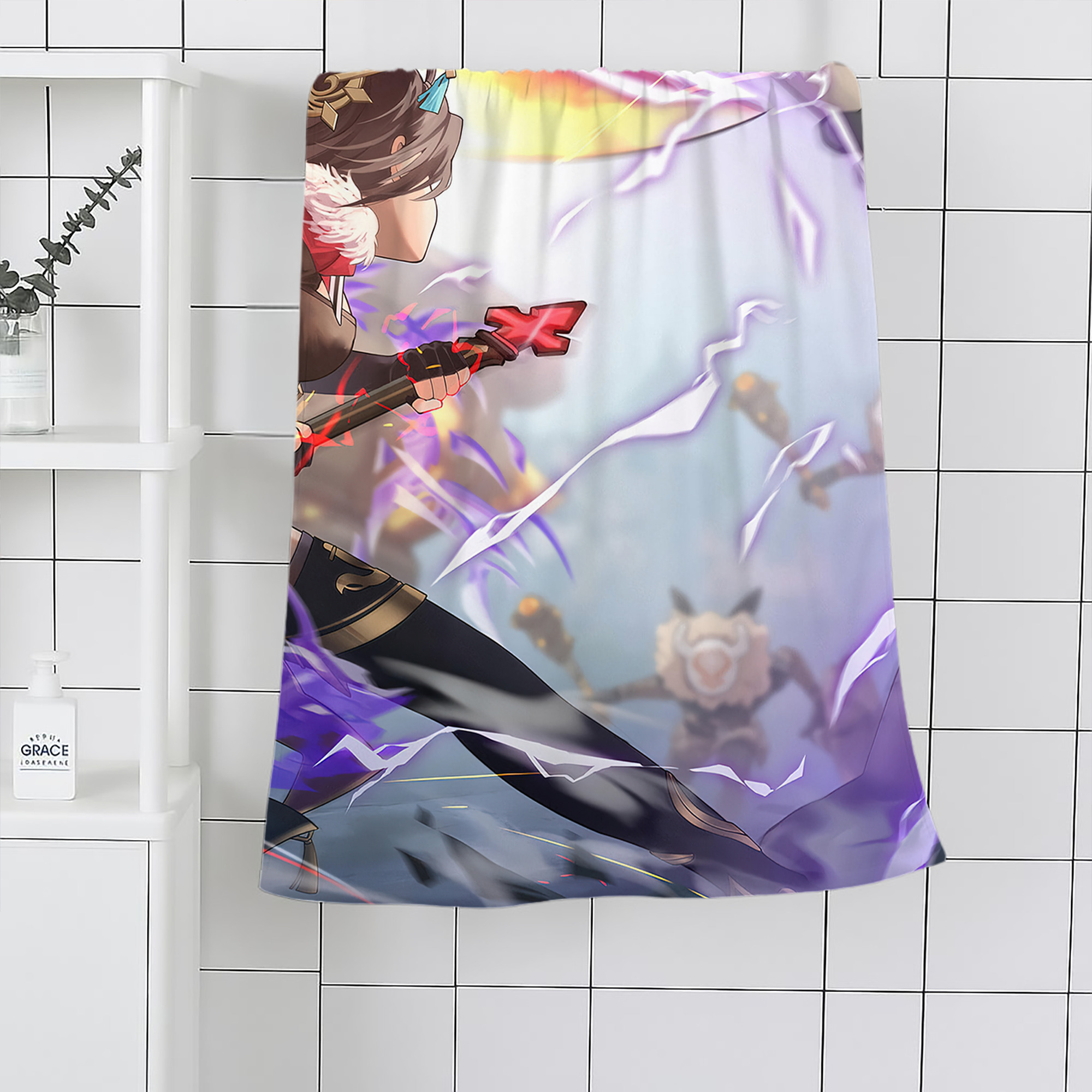 げんし神 genshin 大判バスタオル 70×140cm 吸水速乾 柔らかい肌触り