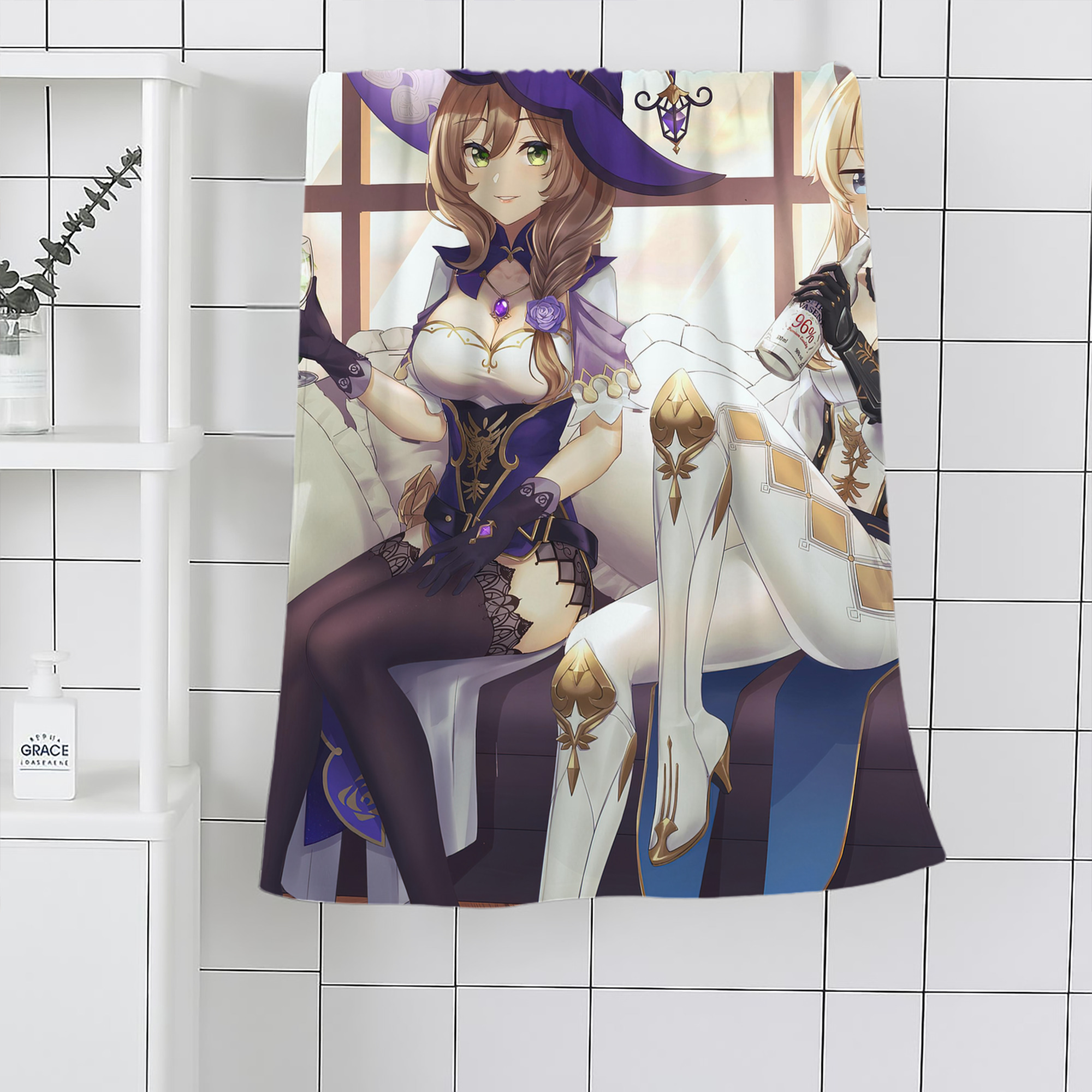 げんし神 genshin 大判バスタオル 70×140cm 吸水速乾 柔らかい肌触り