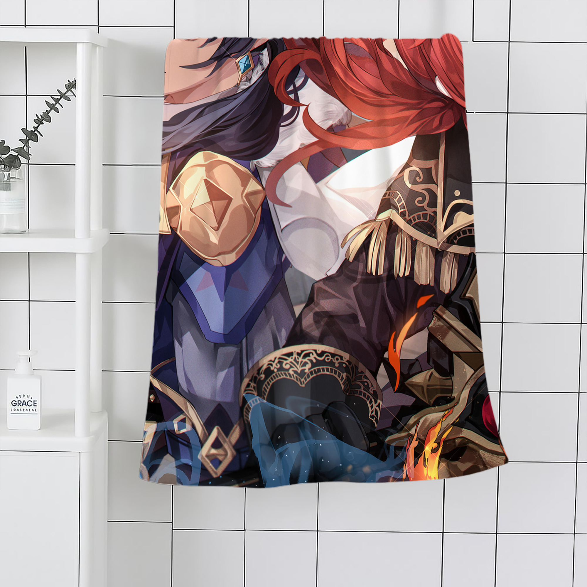 げんし神 genshin 大判バスタオル 70×140cm 吸水速乾 柔らかい肌触り