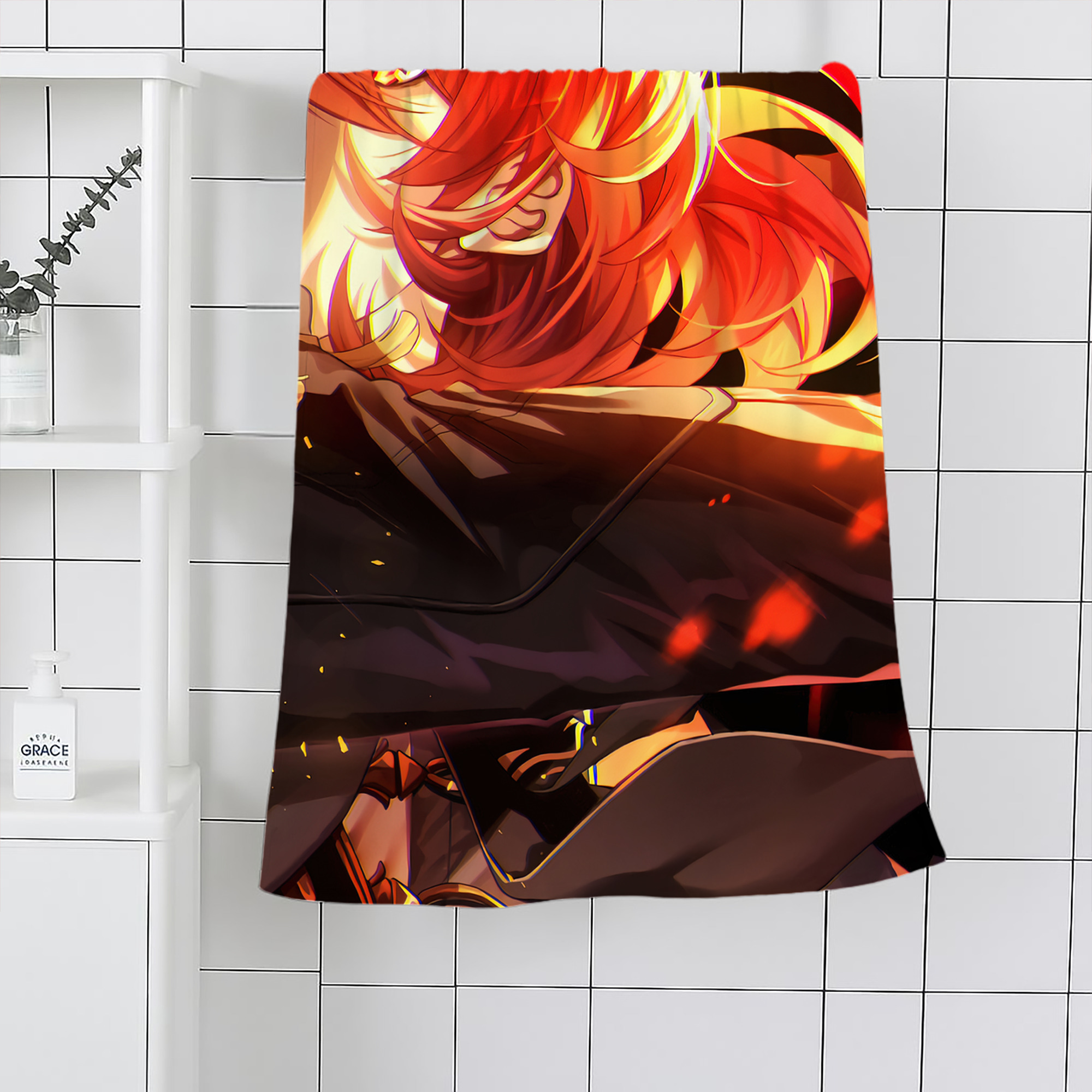 げんし神 genshin 大判バスタオル 70×140cm 吸水速乾 柔らかい肌触り