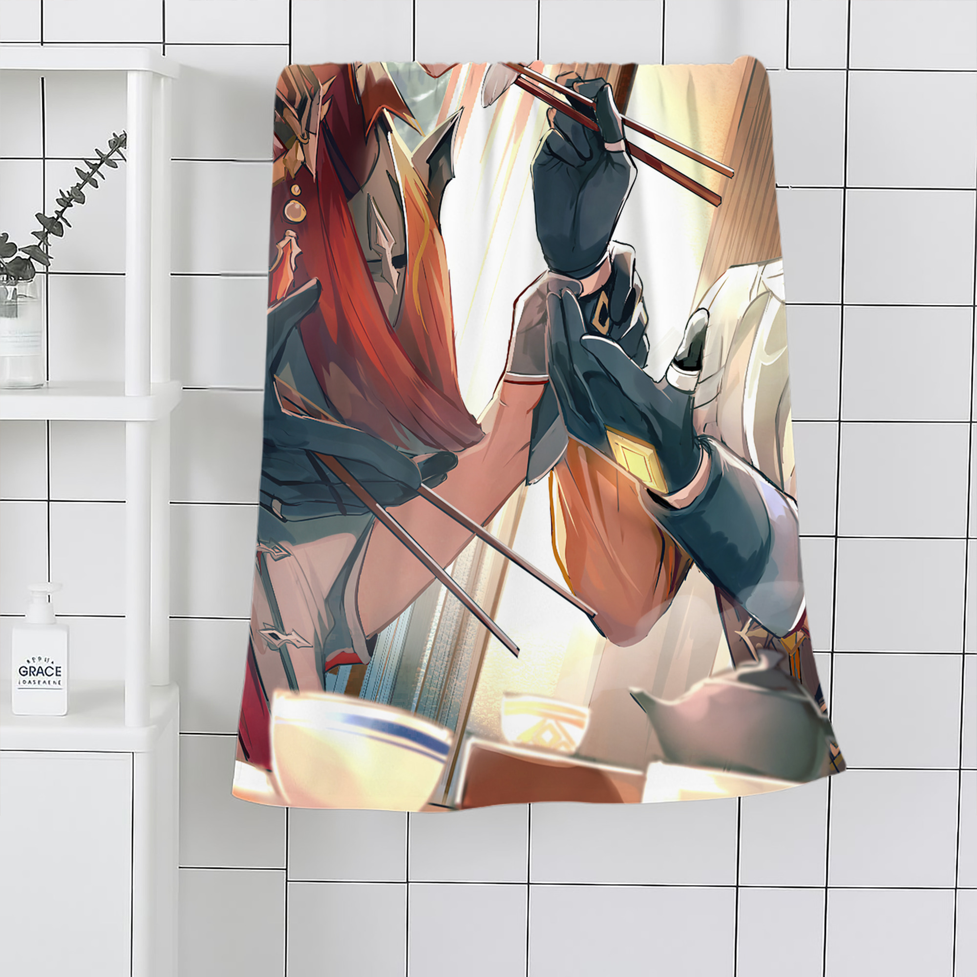 げんし神 genshin 大判バスタオル 70×140cm 吸水速乾 柔らかい肌触り