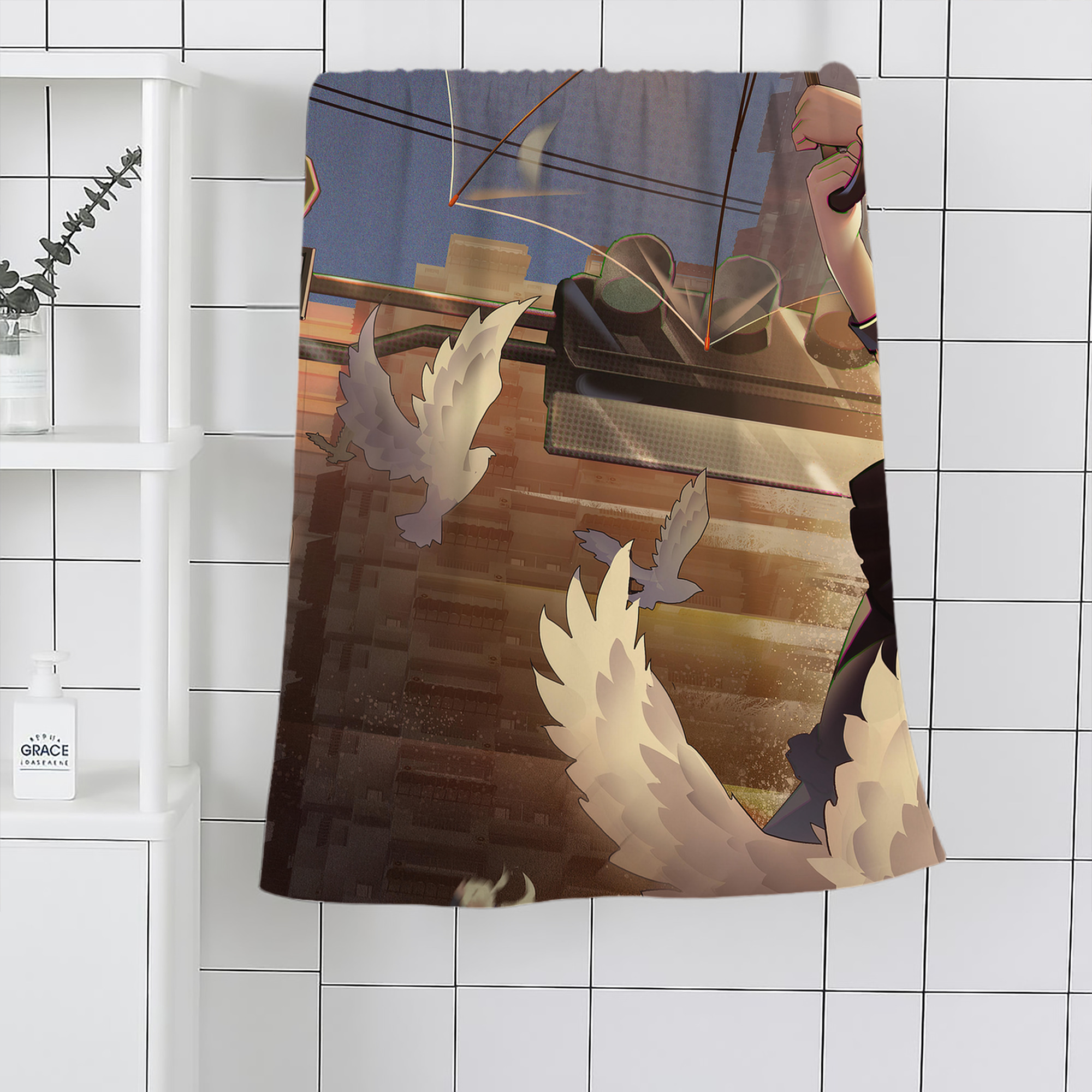 げんし神 genshin 大判バスタオル 70×140cm 吸水速乾 柔らかい肌触り