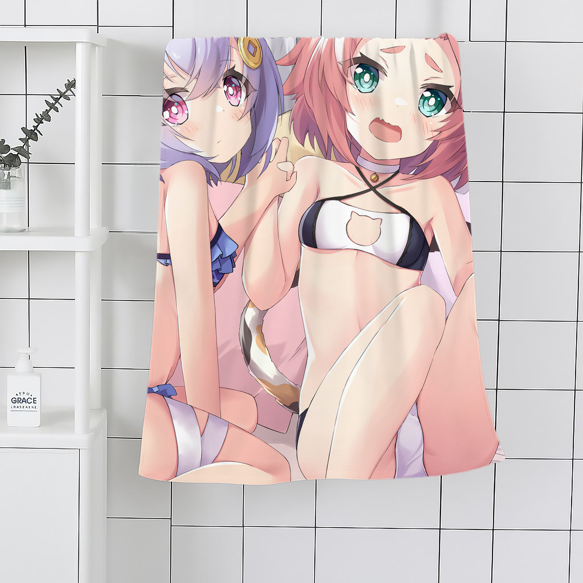 げんし神 genshin 大判バスタオル 70×140cm 吸水速乾 柔らかい肌触り