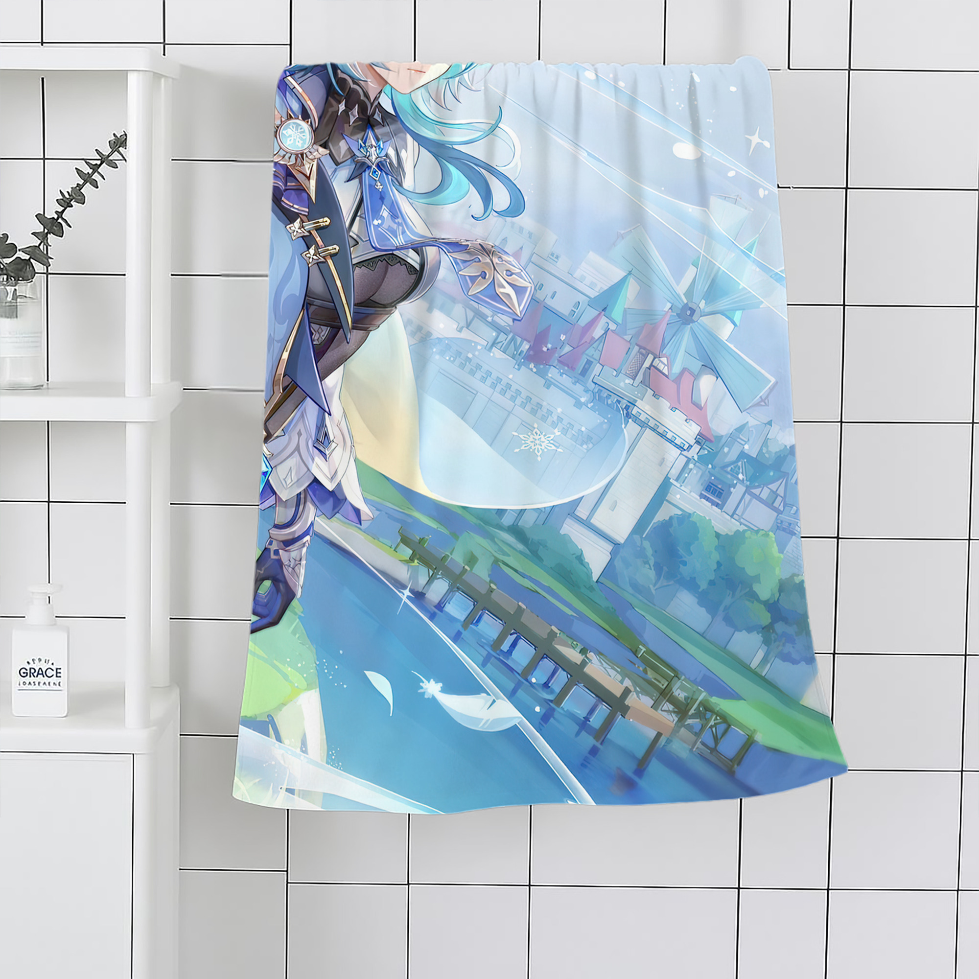 げんし神 genshin 大判バスタオル 70×140cm 吸水速乾 柔らかい肌触り