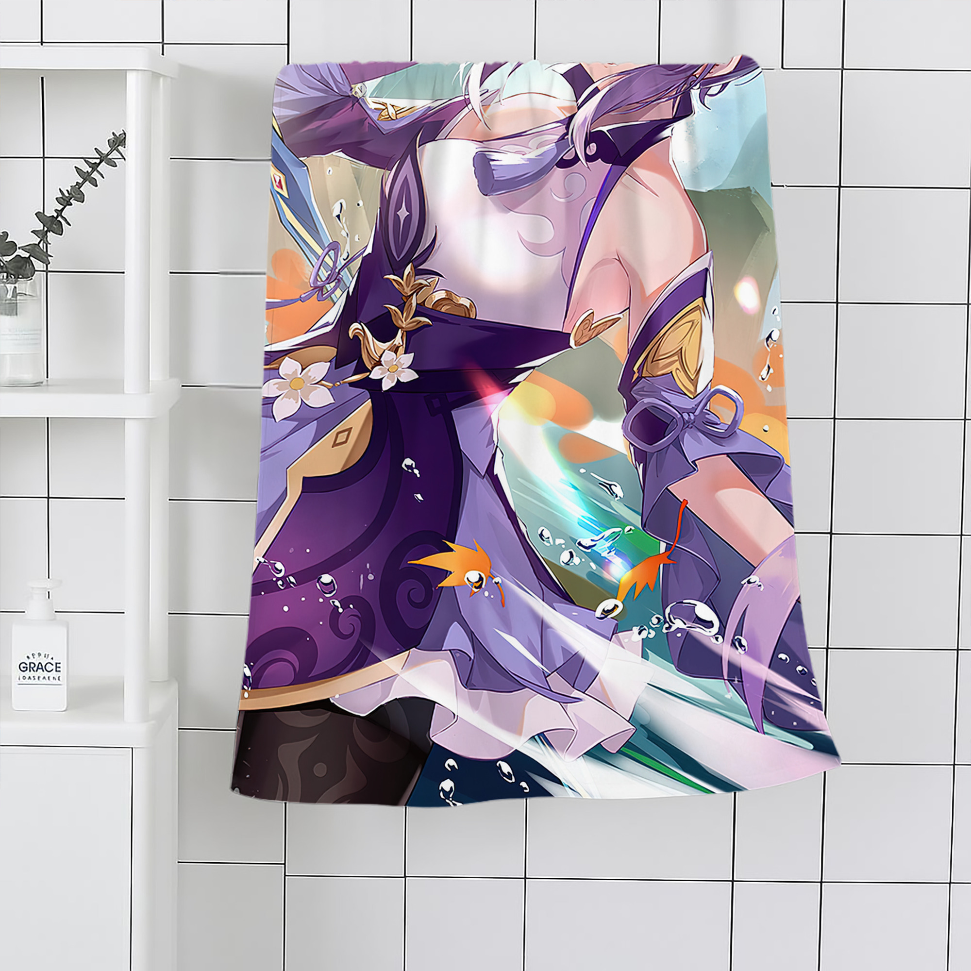 げんし神 genshin 大判バスタオル 70×140cm 吸水速乾 柔らかい肌触り