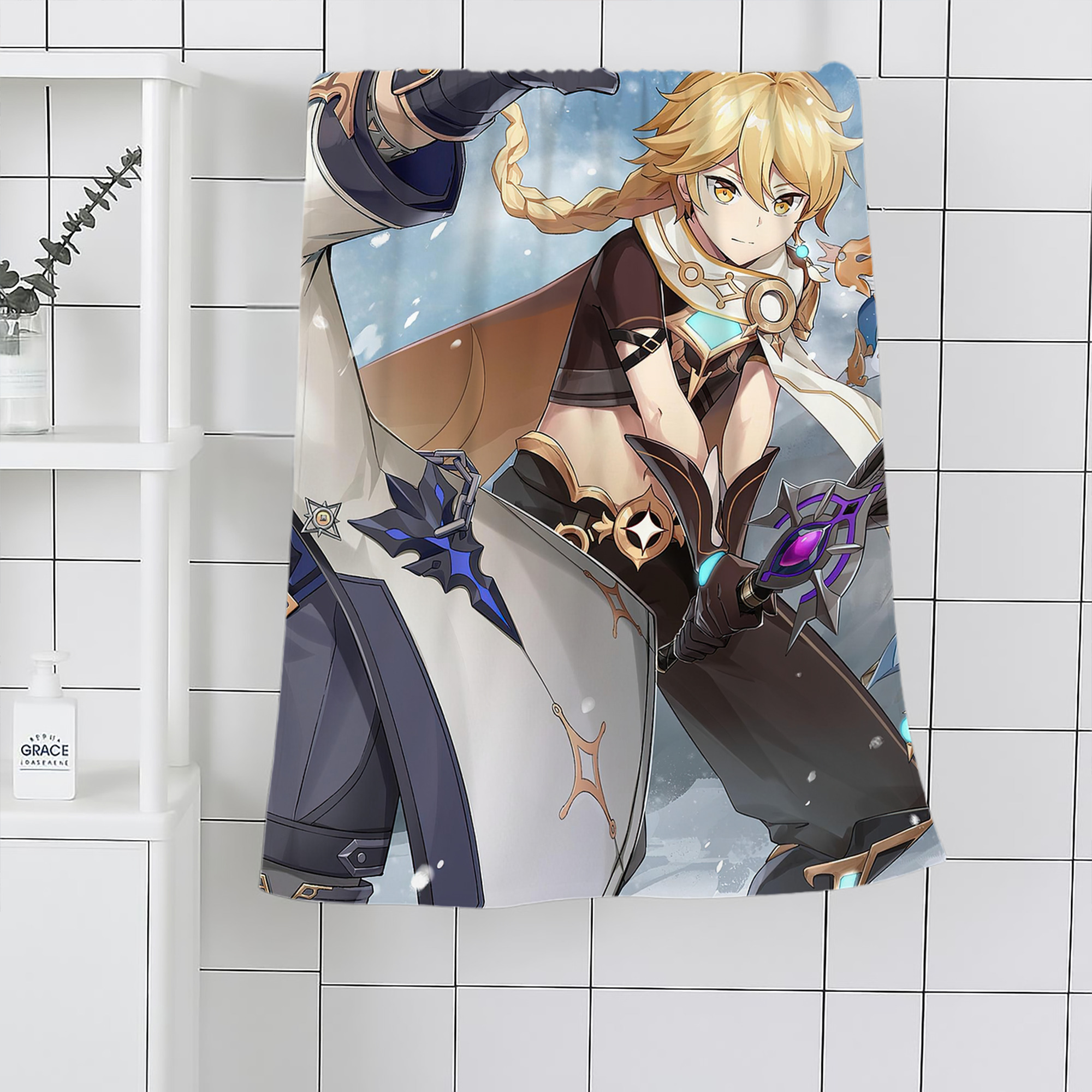 げんし神 genshin 大判バスタオル 70×140cm 吸水速乾 柔らかい肌触り