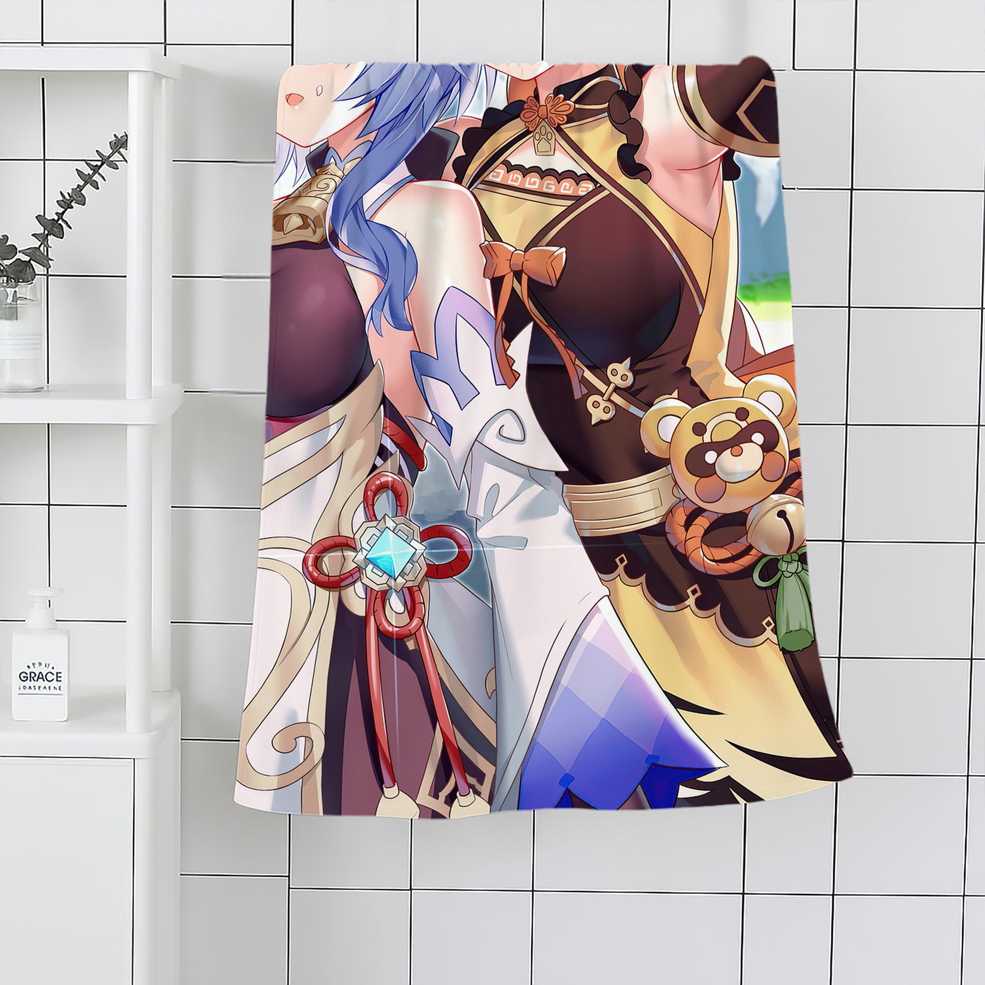 げんし神 genshin 大判バスタオル 70×140cm 吸水速乾 柔らかい肌触り