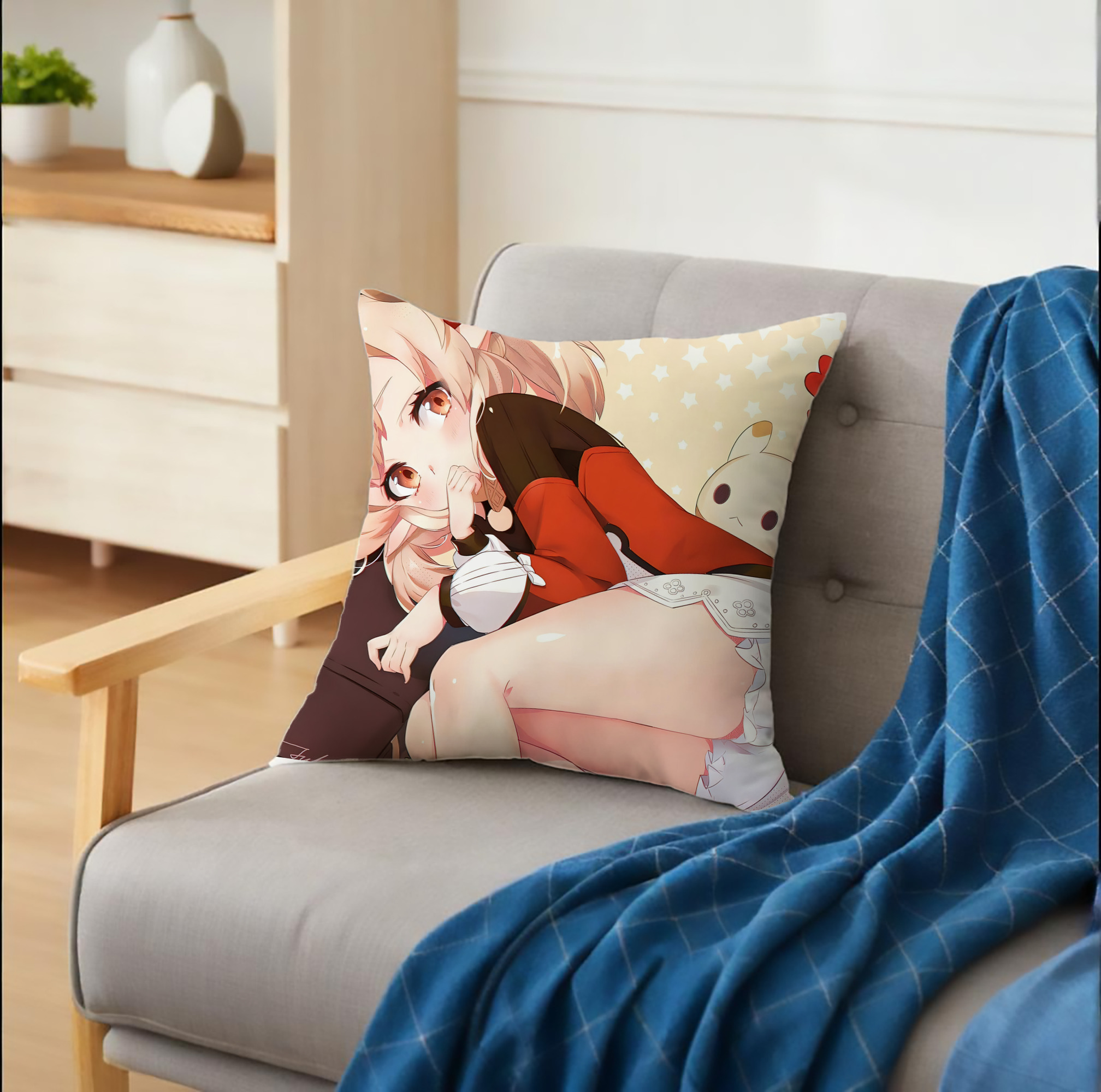 げんし神 genshin クッションカバー＆本体セット（ポリエステル素材）