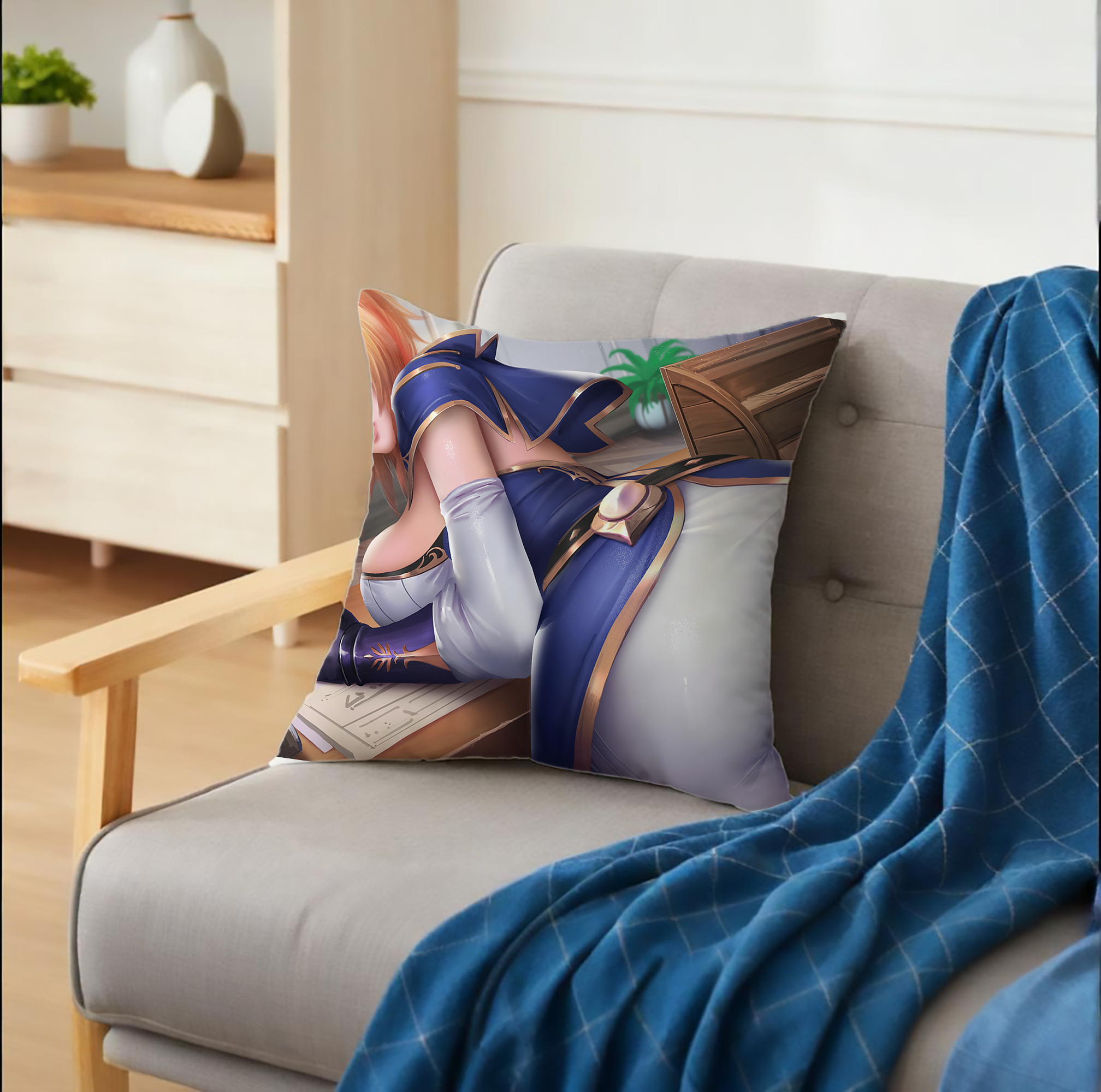 げんし神 genshin クッションカバー＆本体セット（ポリエステル素材）