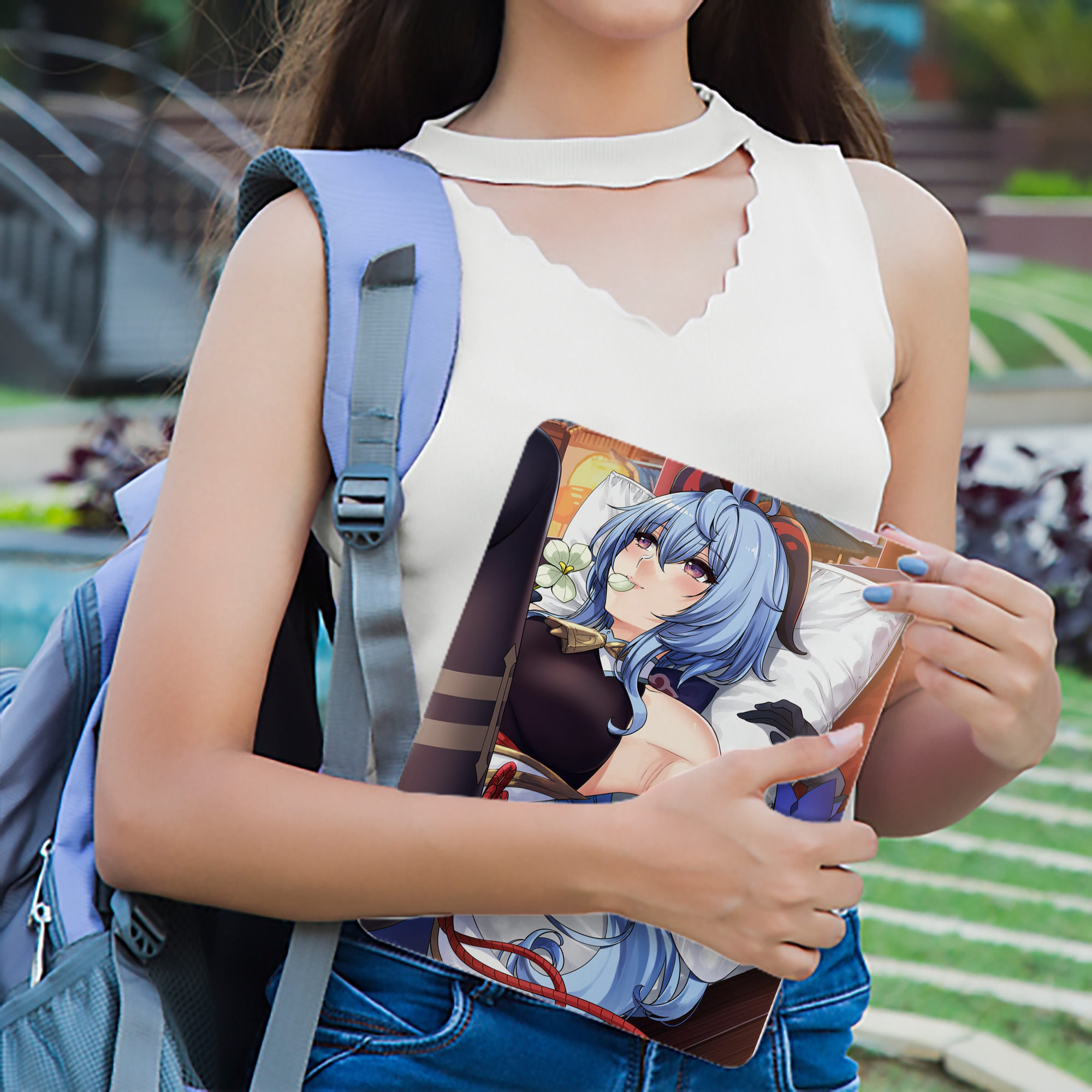 げんし神 genshin IPadケース ペンホルダー付き ブックスタイルデザイン