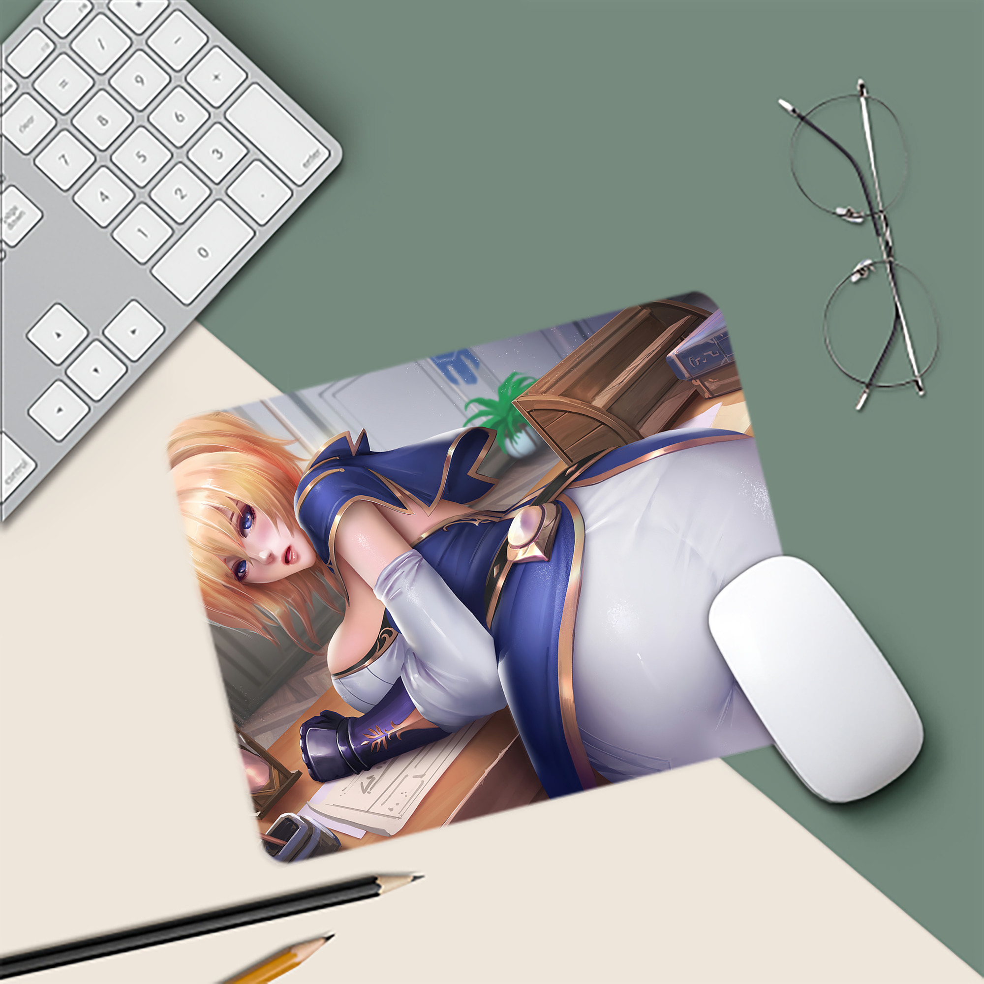 げんし神 genshin マウスパッド ステッチ加工 ラバー素材 防水 滑り止め 超薄型 ゲーミング/オフィス対応