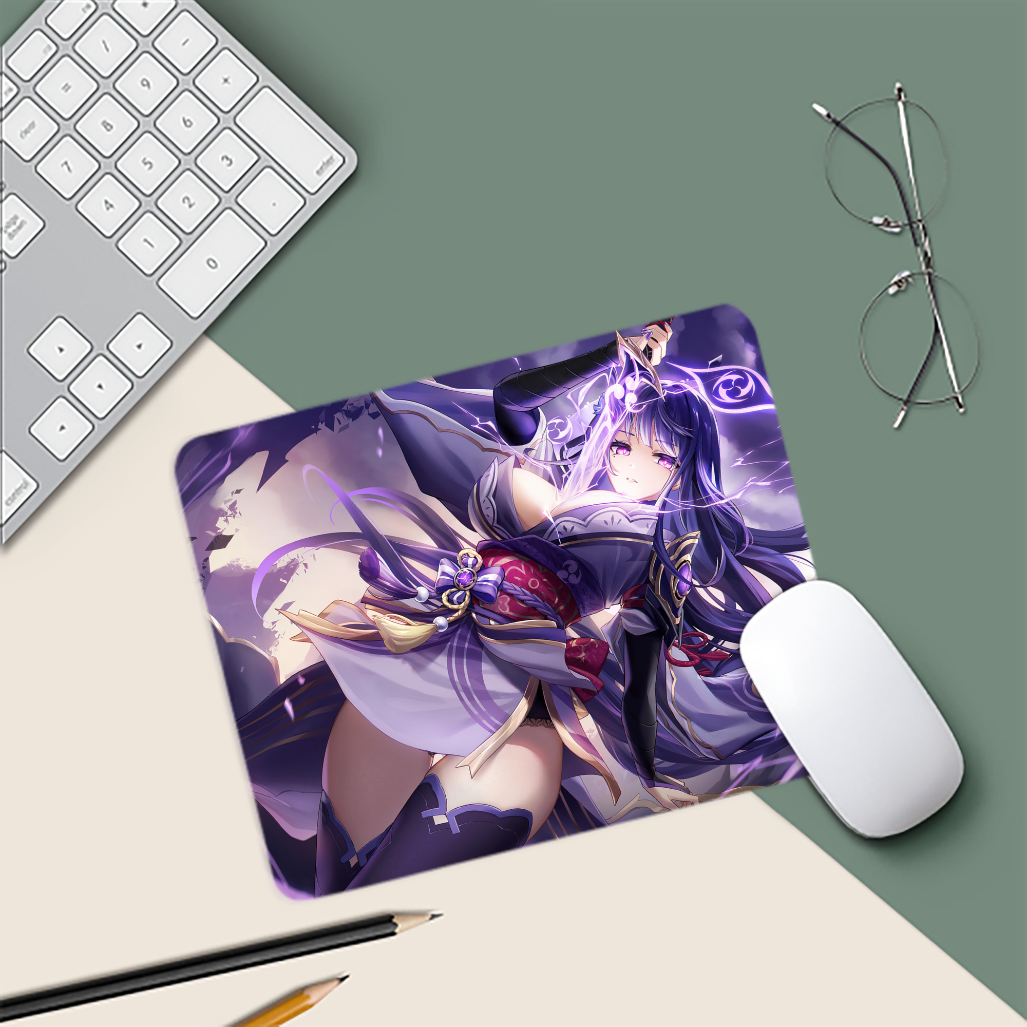 げんし神 genshin マウスパッド ステッチ加工 ラバー素材 防水 滑り止め 超薄型 ゲーミング/オフィス対応