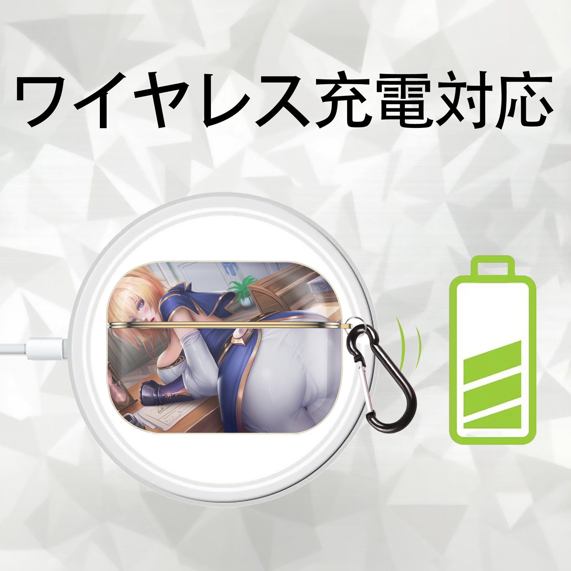 げんし神 genshin 【AirPods Pro用】ハードシェル保護ケース｜耐衝撃・防指紋・カラビナ付き商品仕様