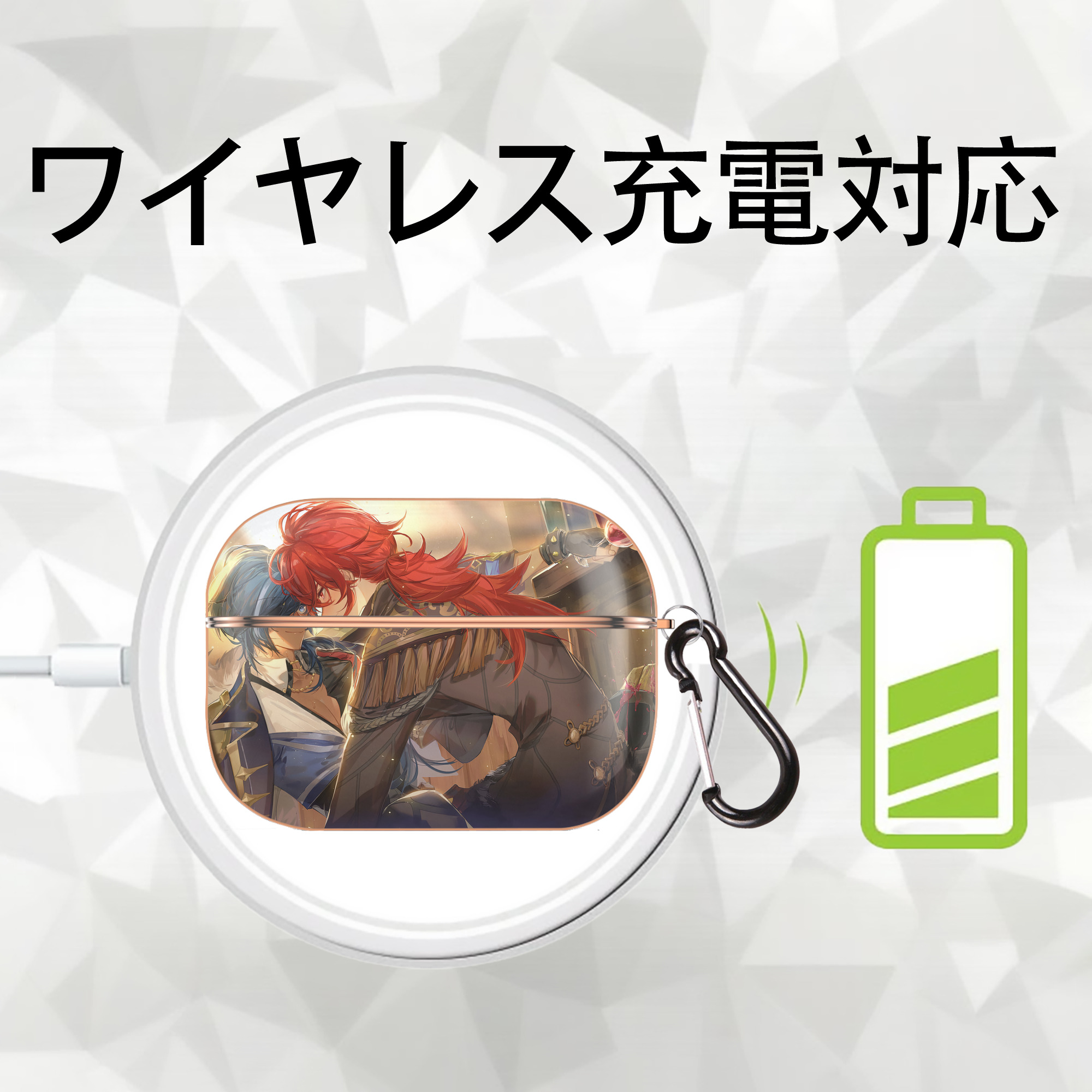 げんし神 genshin 【AirPods Pro用】ハードシェル保護ケース｜耐衝撃・防指紋・カラビナ付き商品仕様