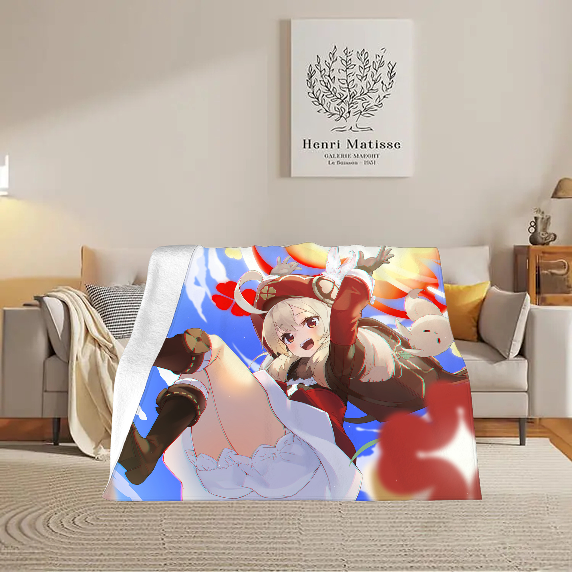 げんし神 genshin フランネルブランケット・多サイズ対応（横型）