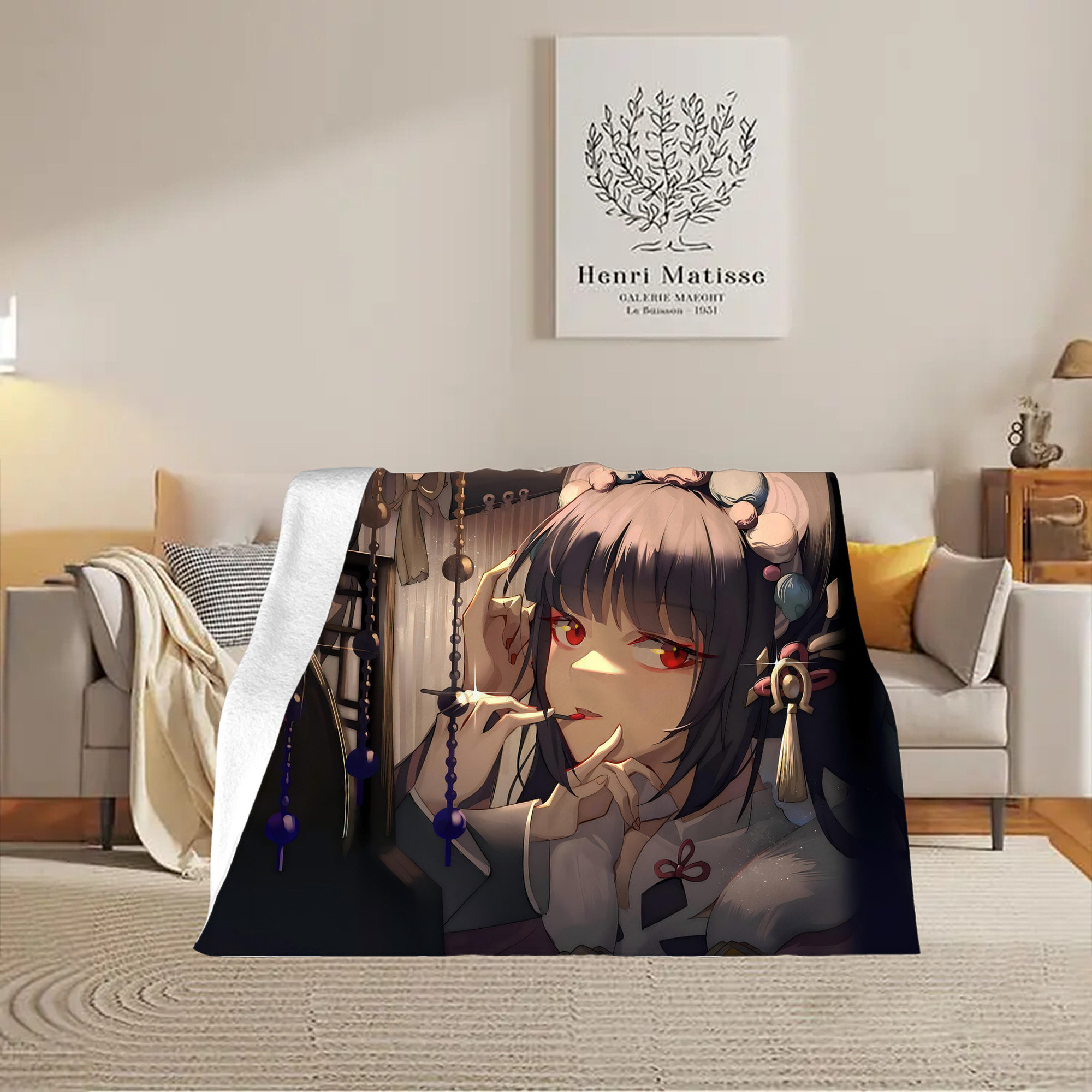 げんし神 genshin フランネルブランケット・多サイズ対応（横型）