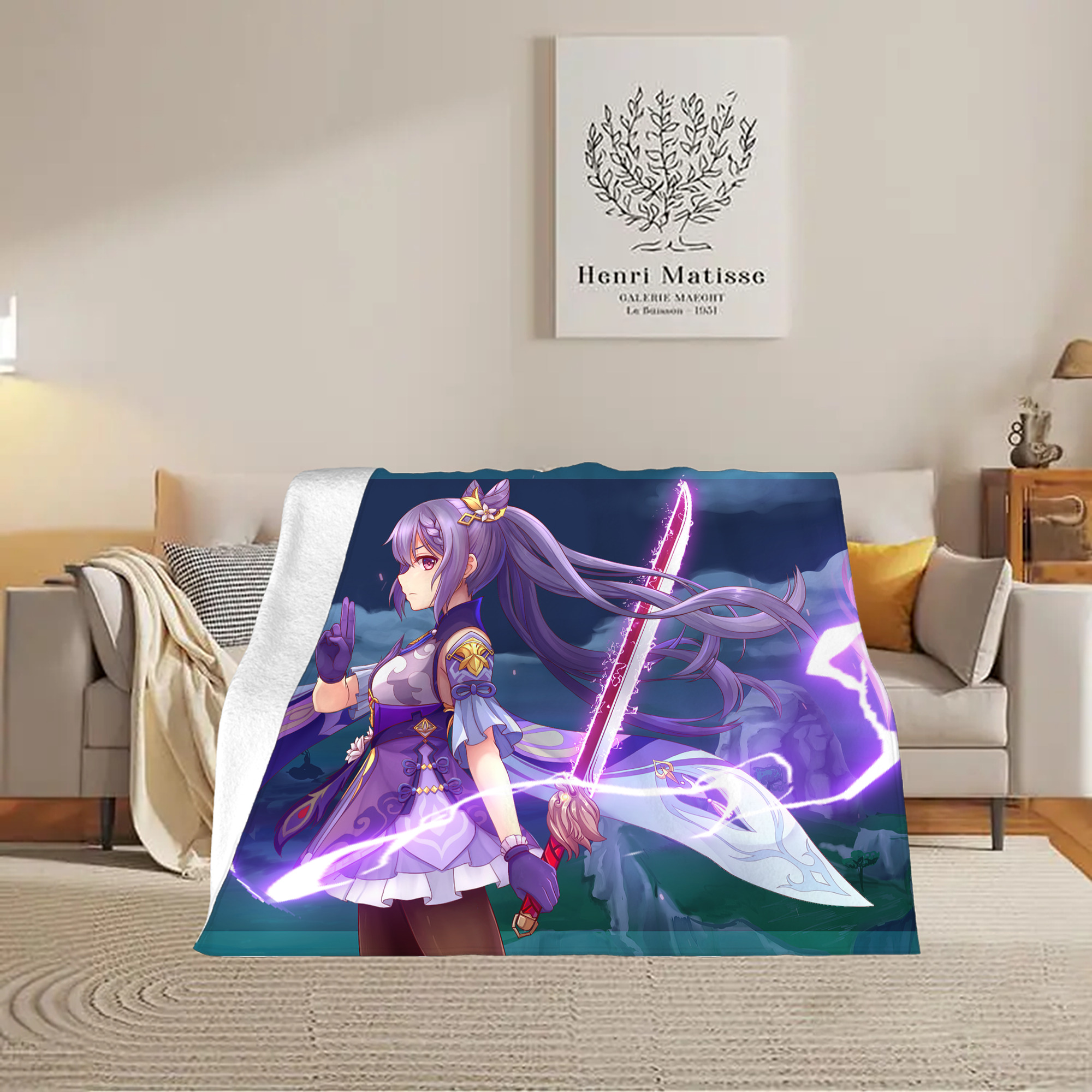 げんし神 genshin フランネルブランケット・多サイズ対応（横型）