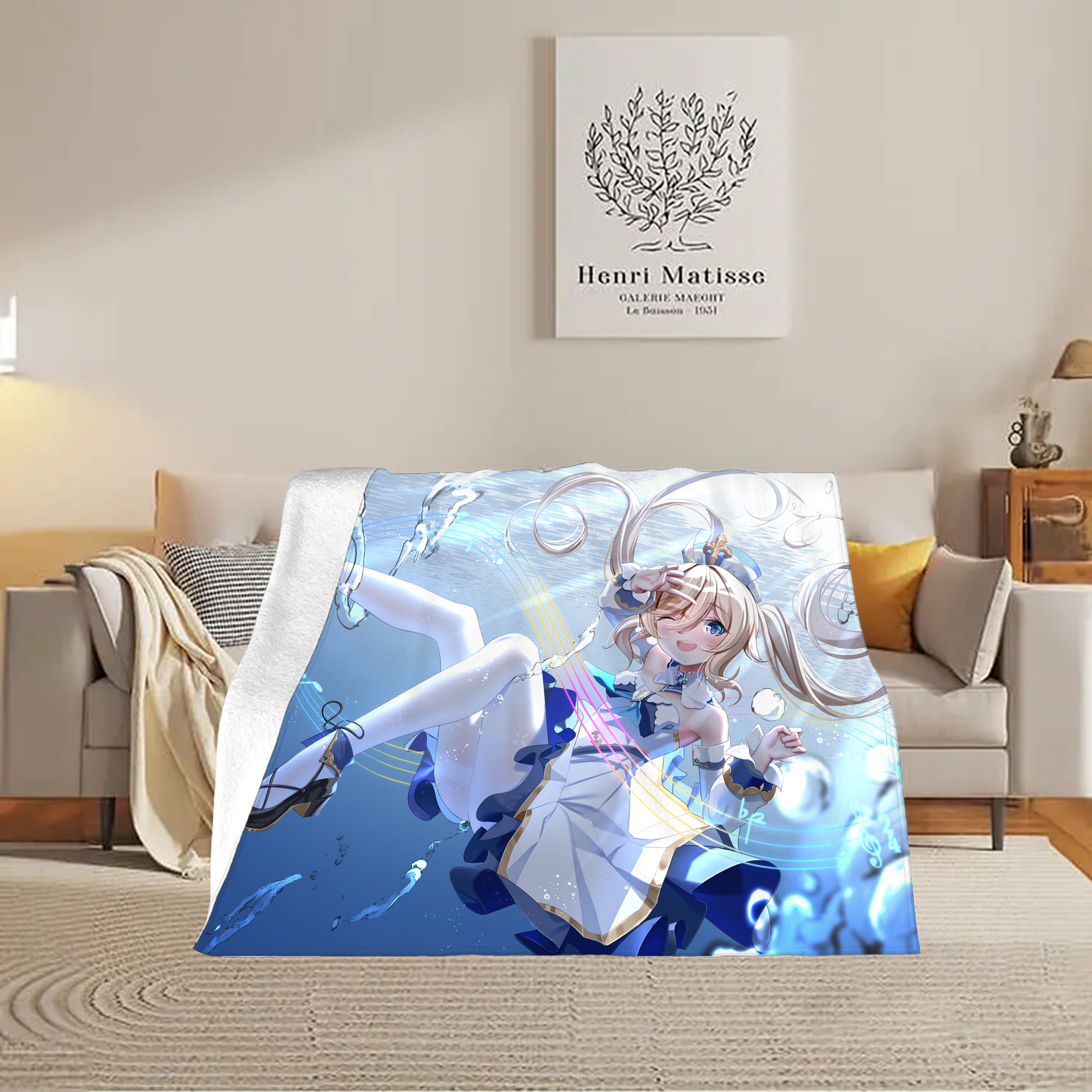 げんし神 genshin フランネルブランケット・多サイズ対応（横型）