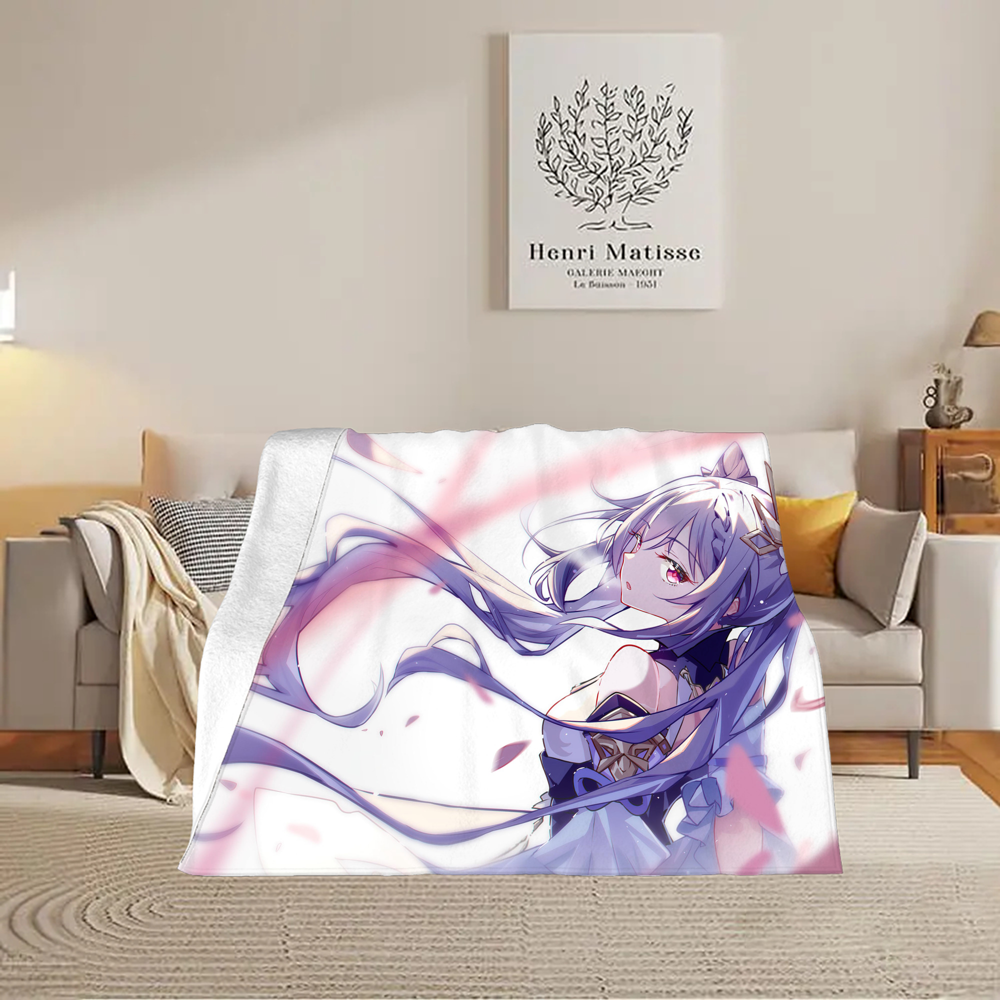 げんし神 genshin フランネルブランケット・多サイズ対応（横型）