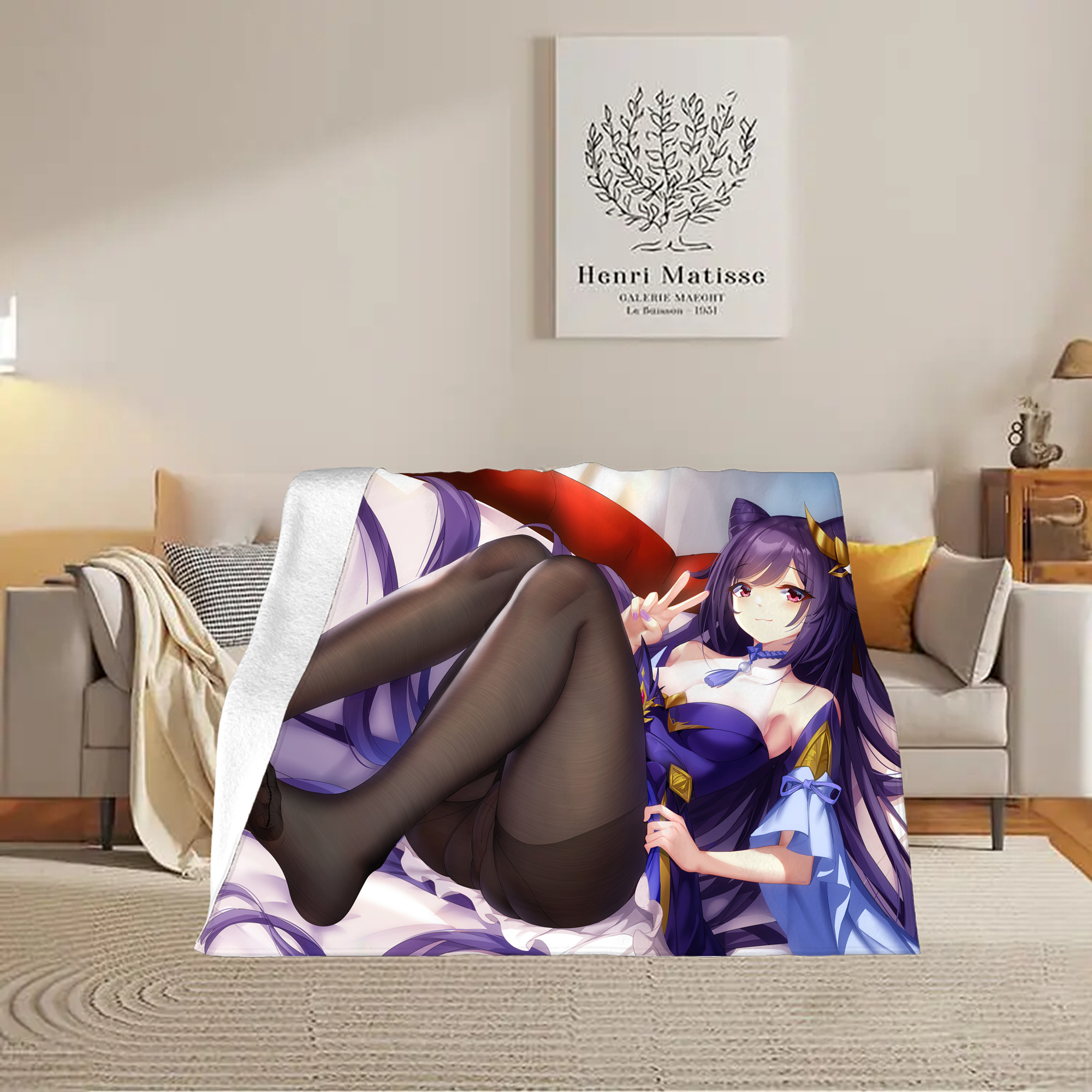 げんし神 genshin フランネルブランケット・多サイズ対応（横型）