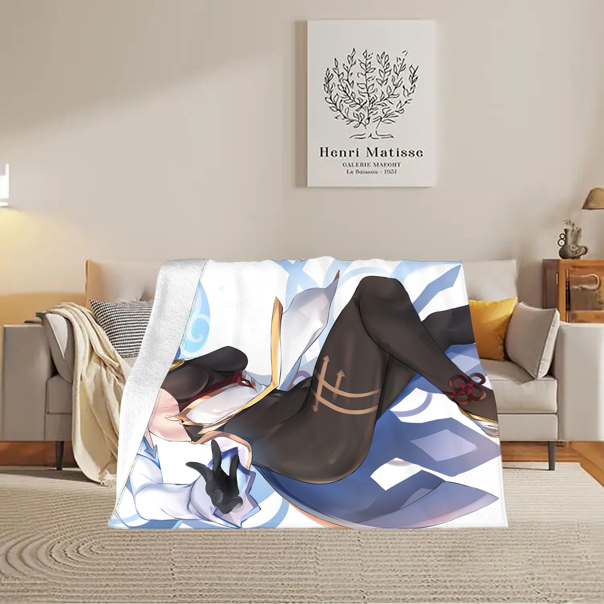 げんし神 genshin フランネルブランケット・多サイズ対応（横型）