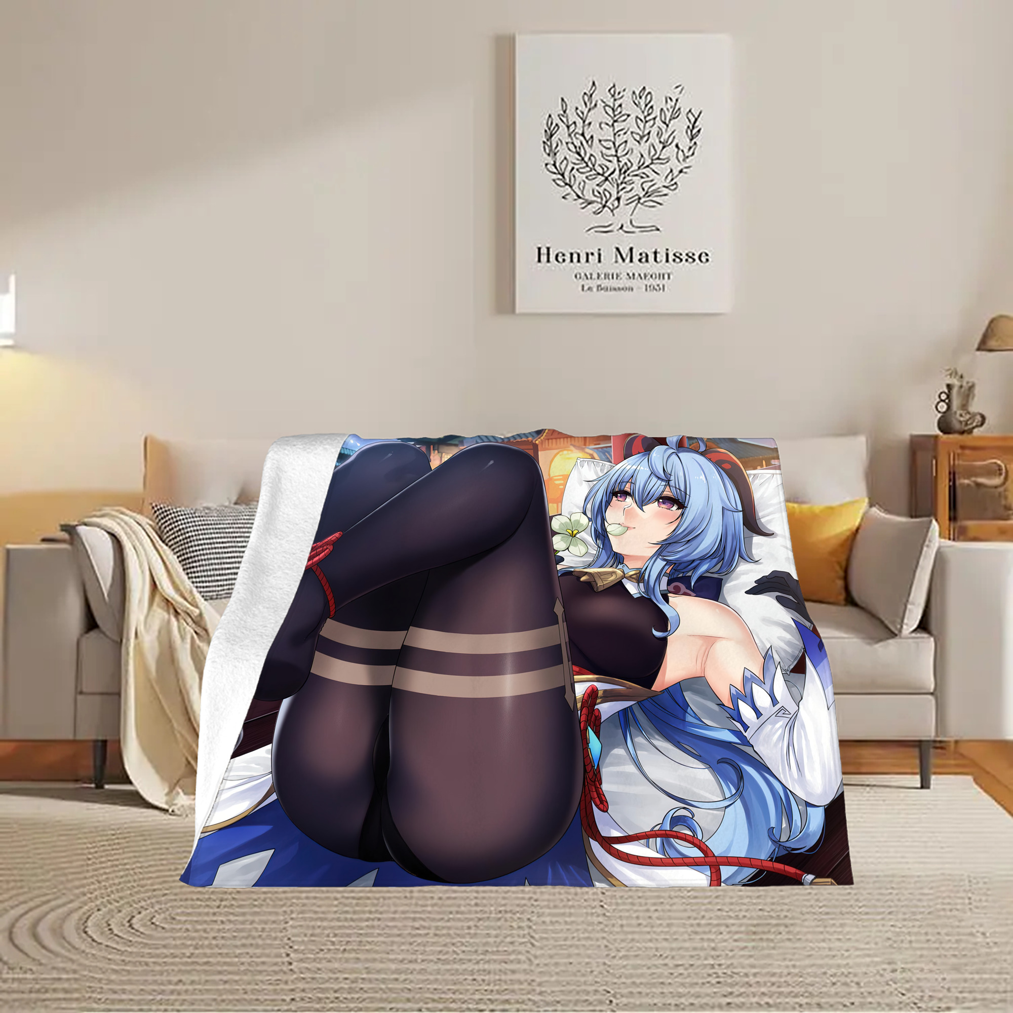 げんし神 genshin フランネルブランケット・多サイズ対応（横型）