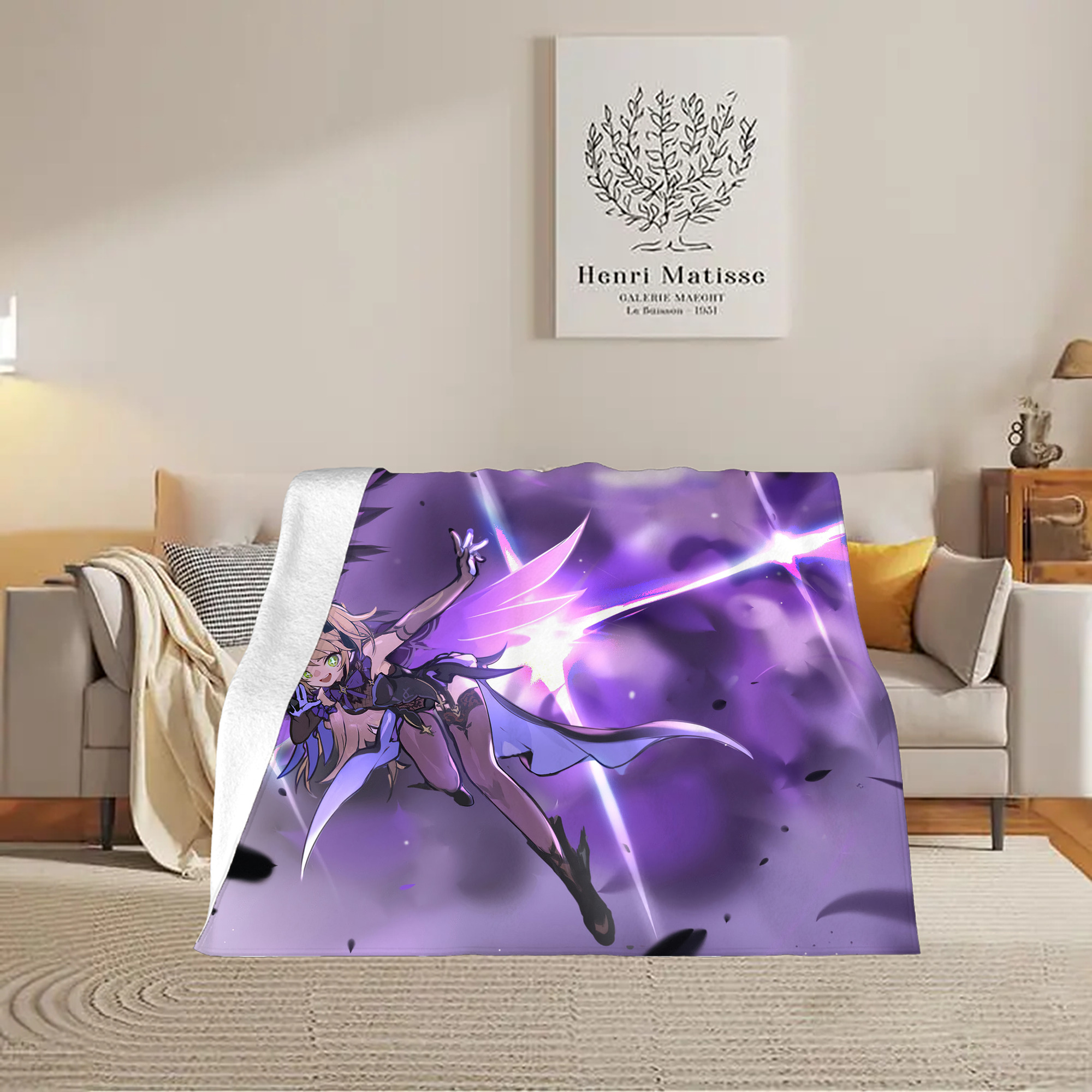 げんし神 genshin フランネルブランケット・多サイズ対応（横型）