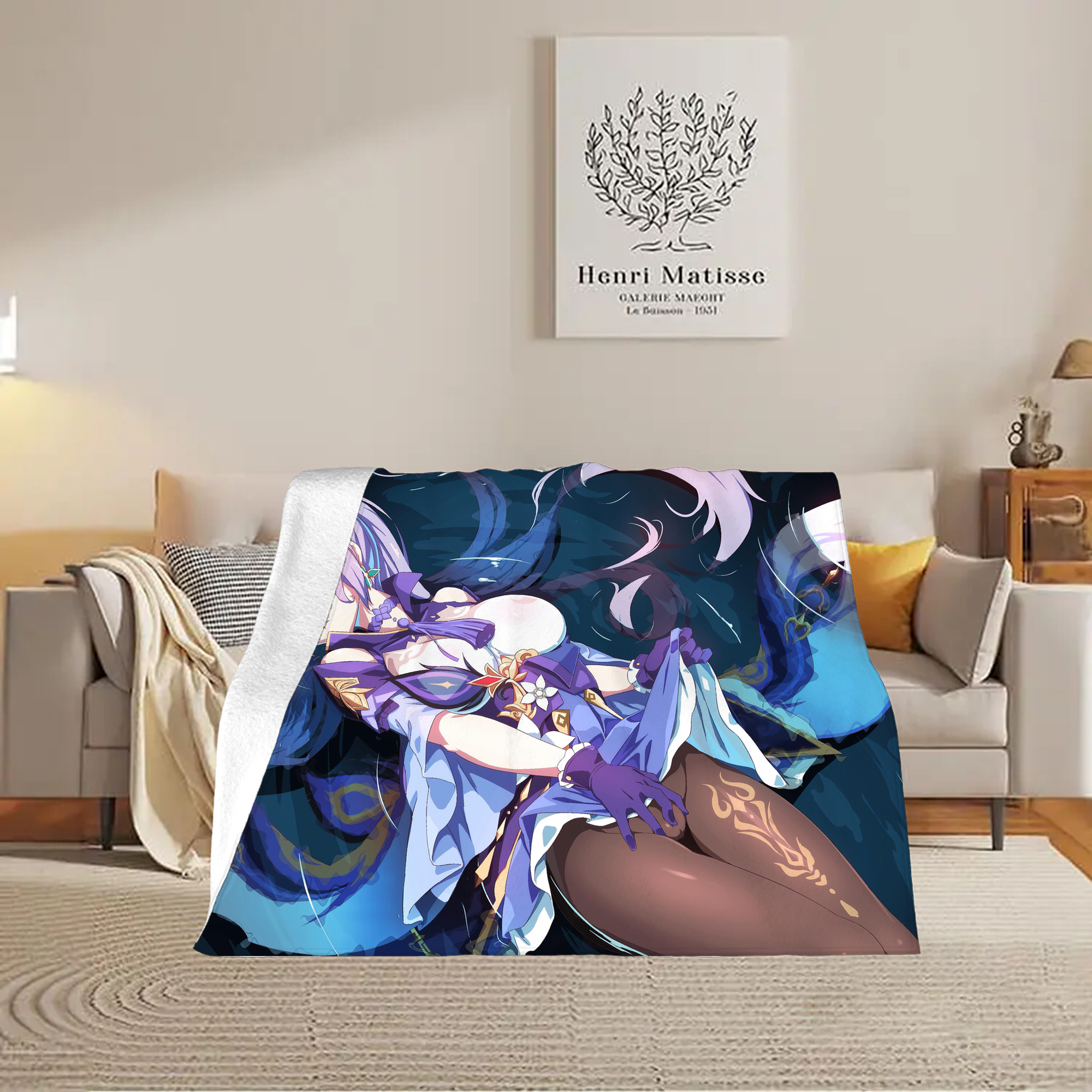 げんし神 genshin フランネルブランケット・多サイズ対応（横型）