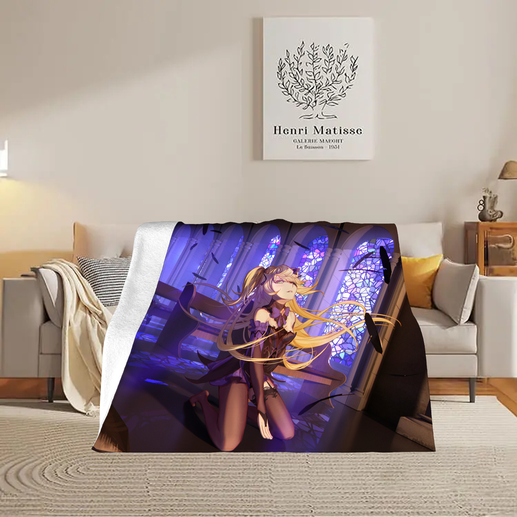 げんし神 genshin フランネルブランケット・多サイズ対応（横型）