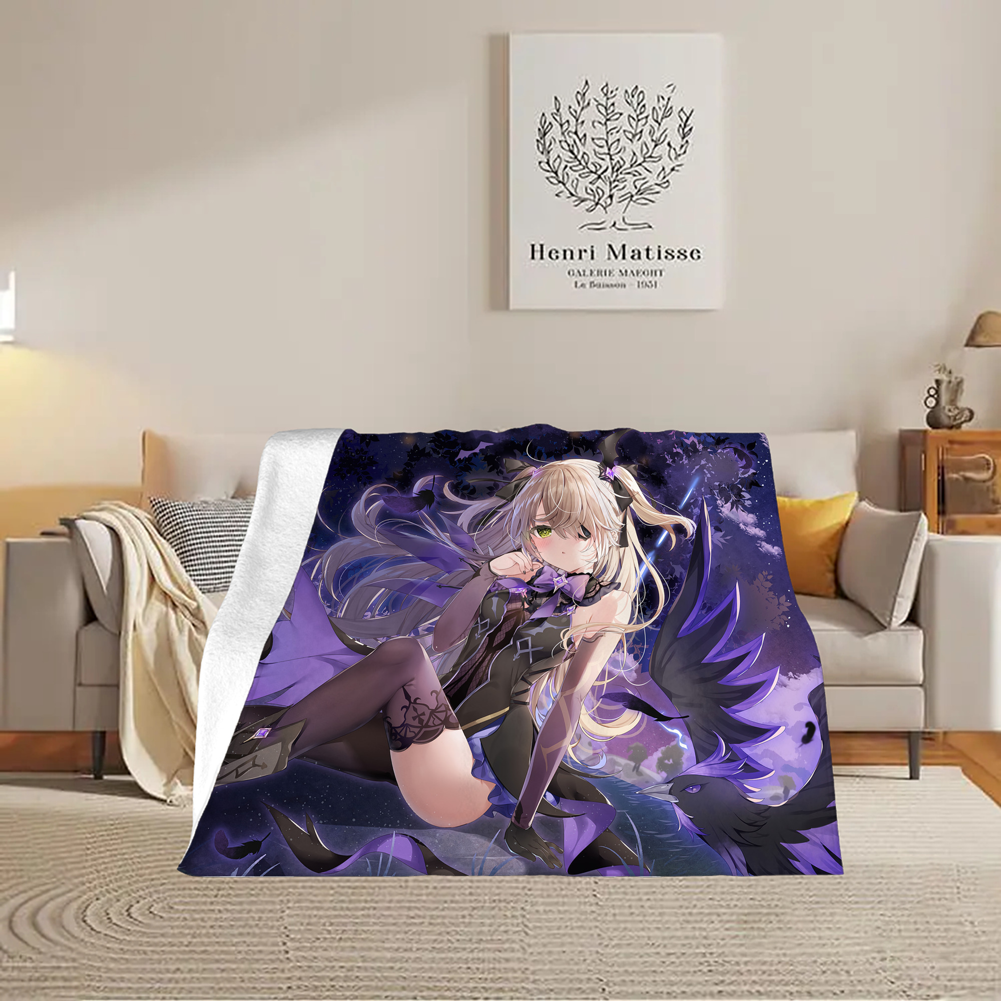 げんし神 genshin フランネルブランケット・多サイズ対応（横型）