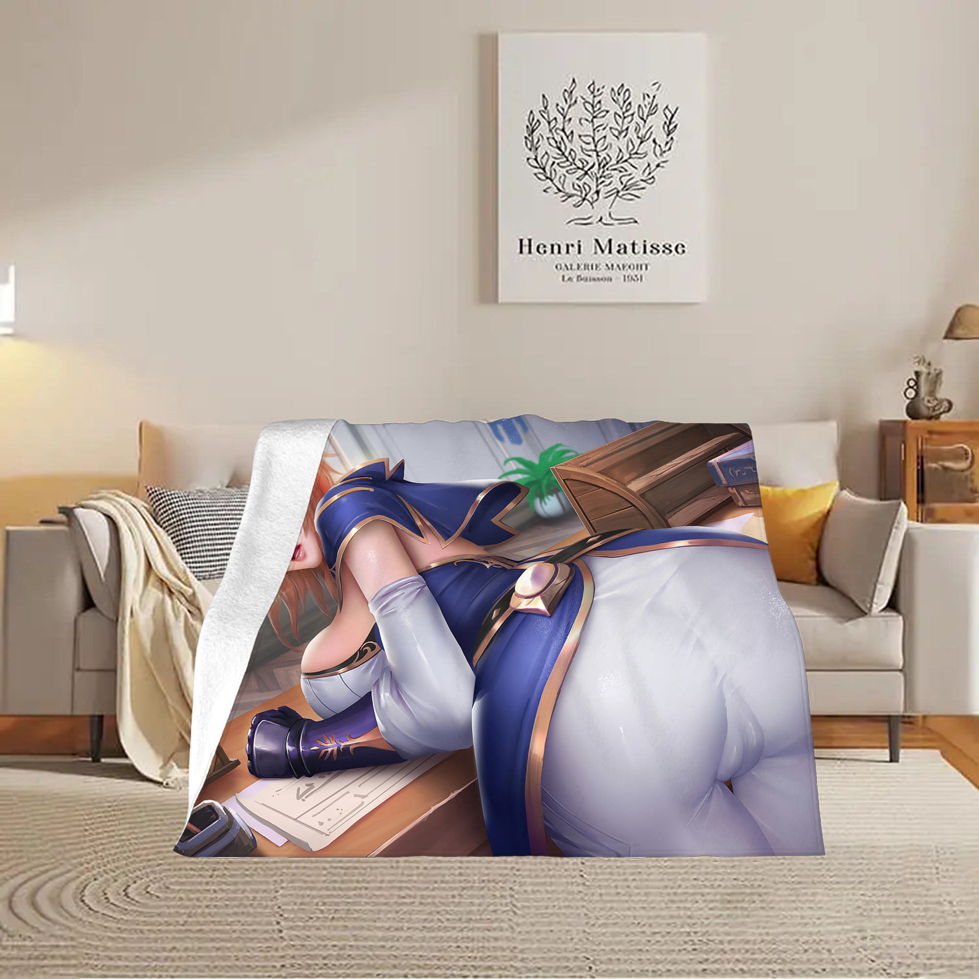 げんし神 genshin フランネルブランケット・多サイズ対応（横型）