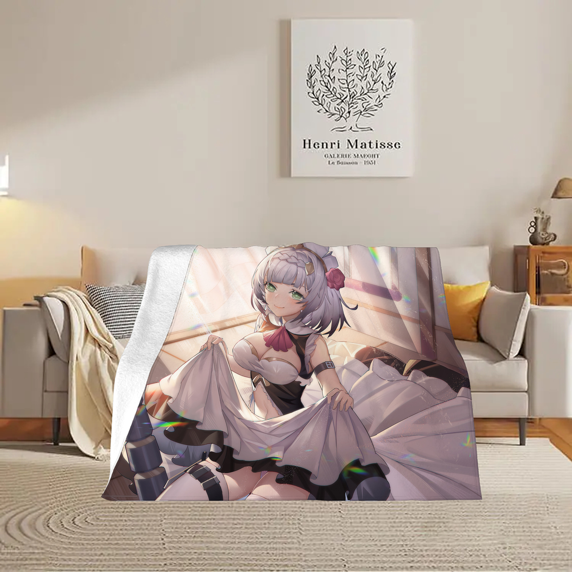 げんし神 genshin フランネルブランケット・多サイズ対応（横型）