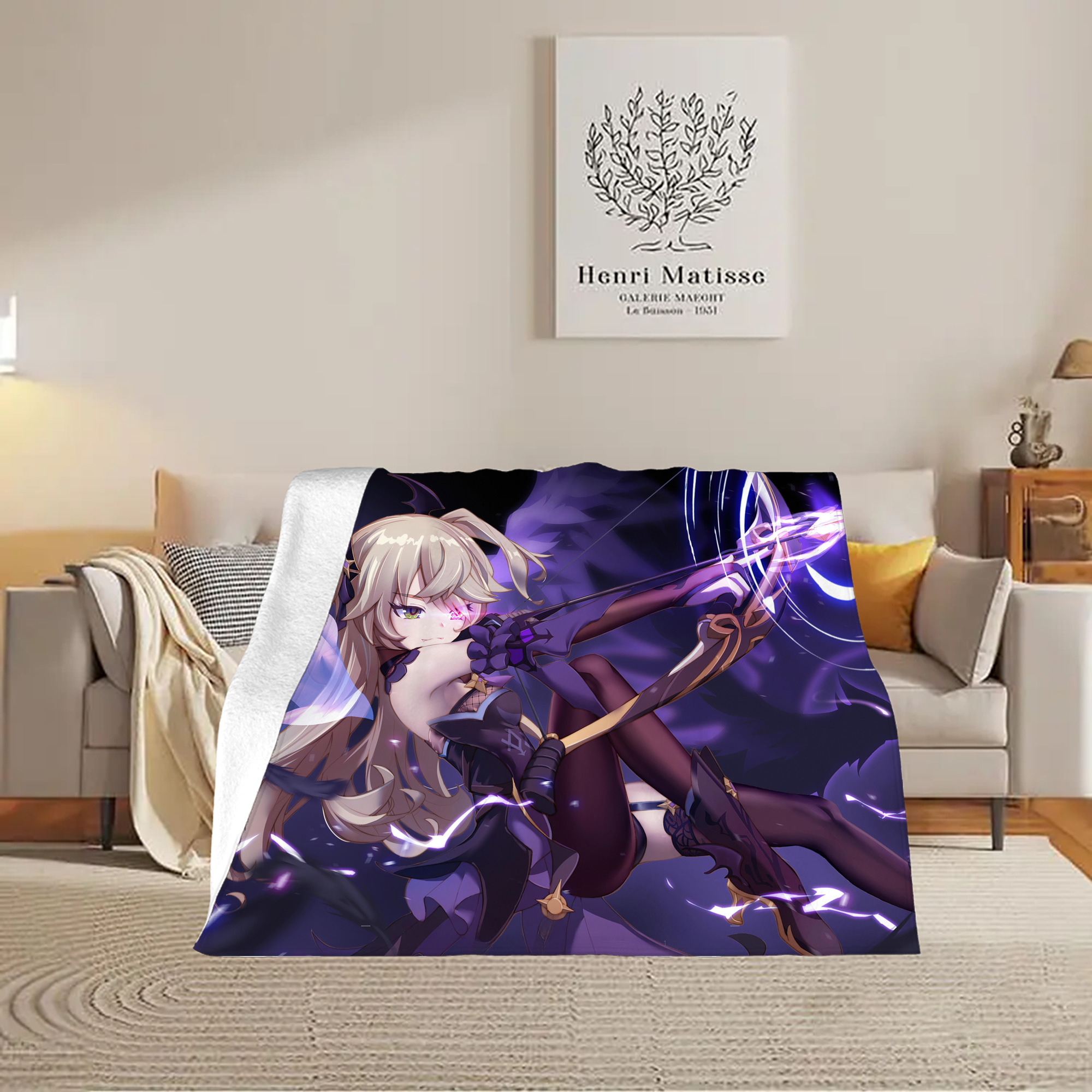 げんし神 genshin フランネルブランケット・多サイズ対応（横型）