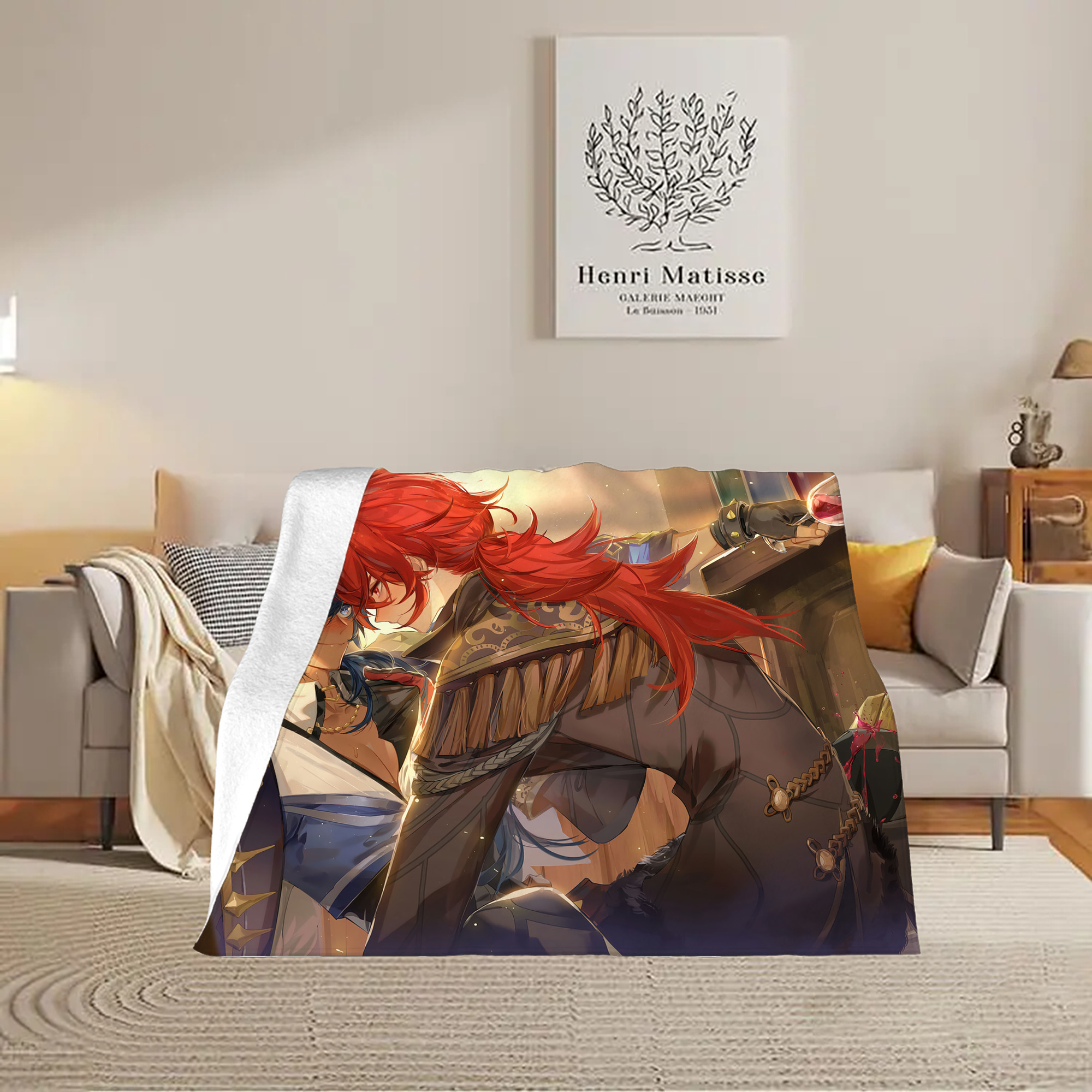 げんし神 genshin フランネルブランケット・多サイズ対応（横型）