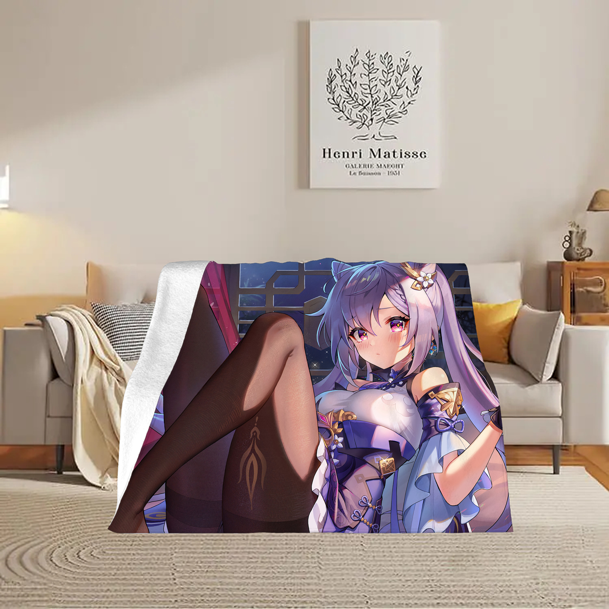 げんし神 genshin フランネルブランケット・多サイズ対応（横型）