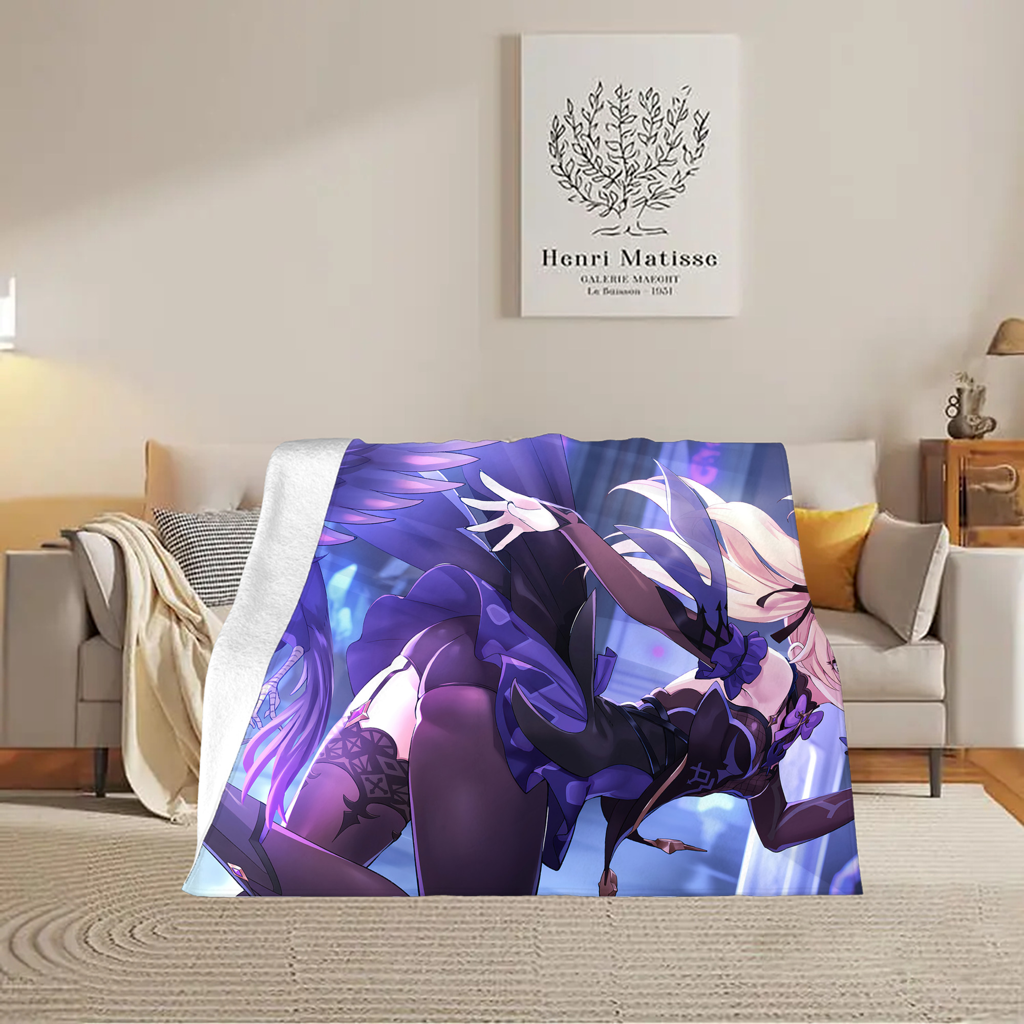 げんし神 genshin フランネルブランケット・多サイズ対応（横型）