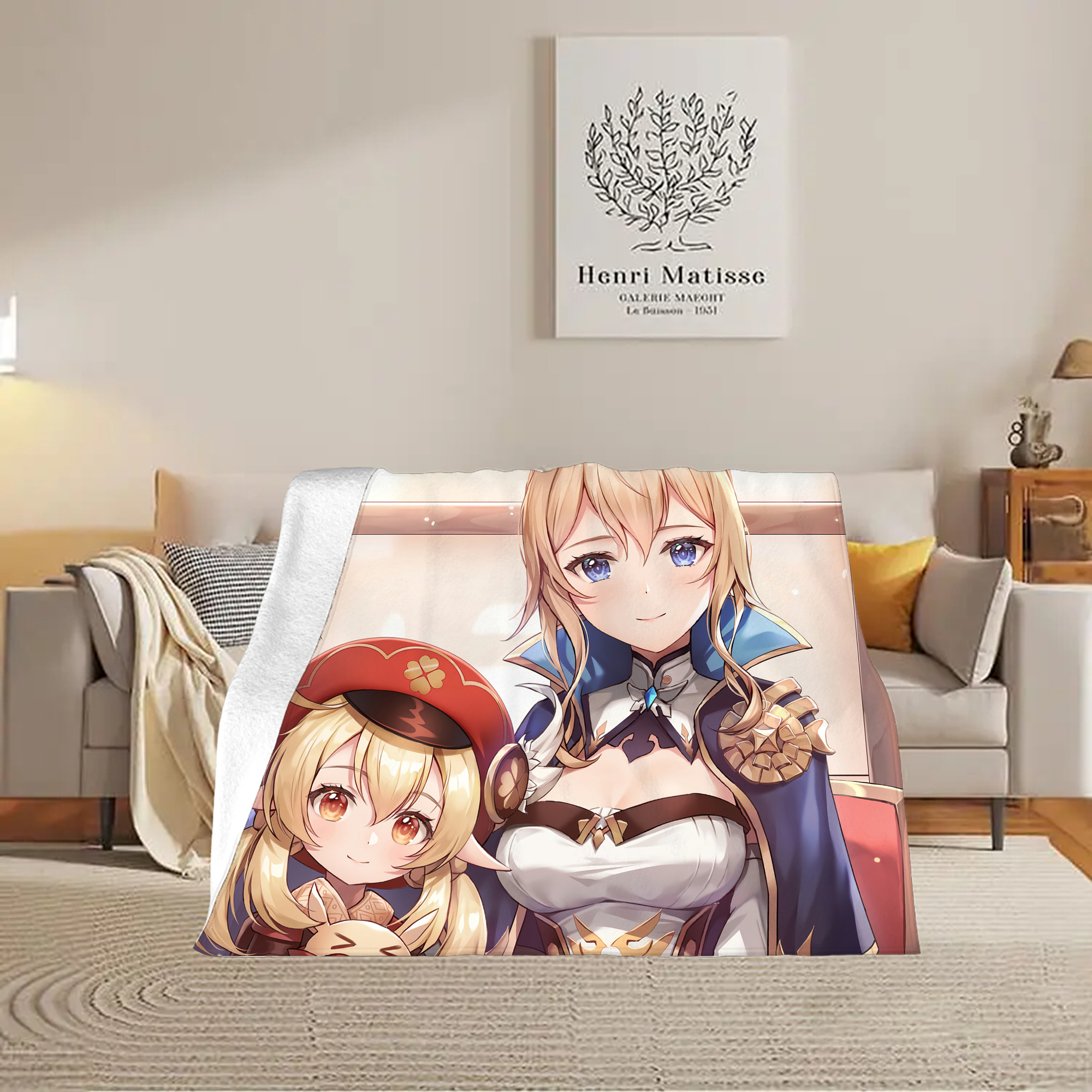 げんし神 genshin フランネルブランケット・多サイズ対応（横型）