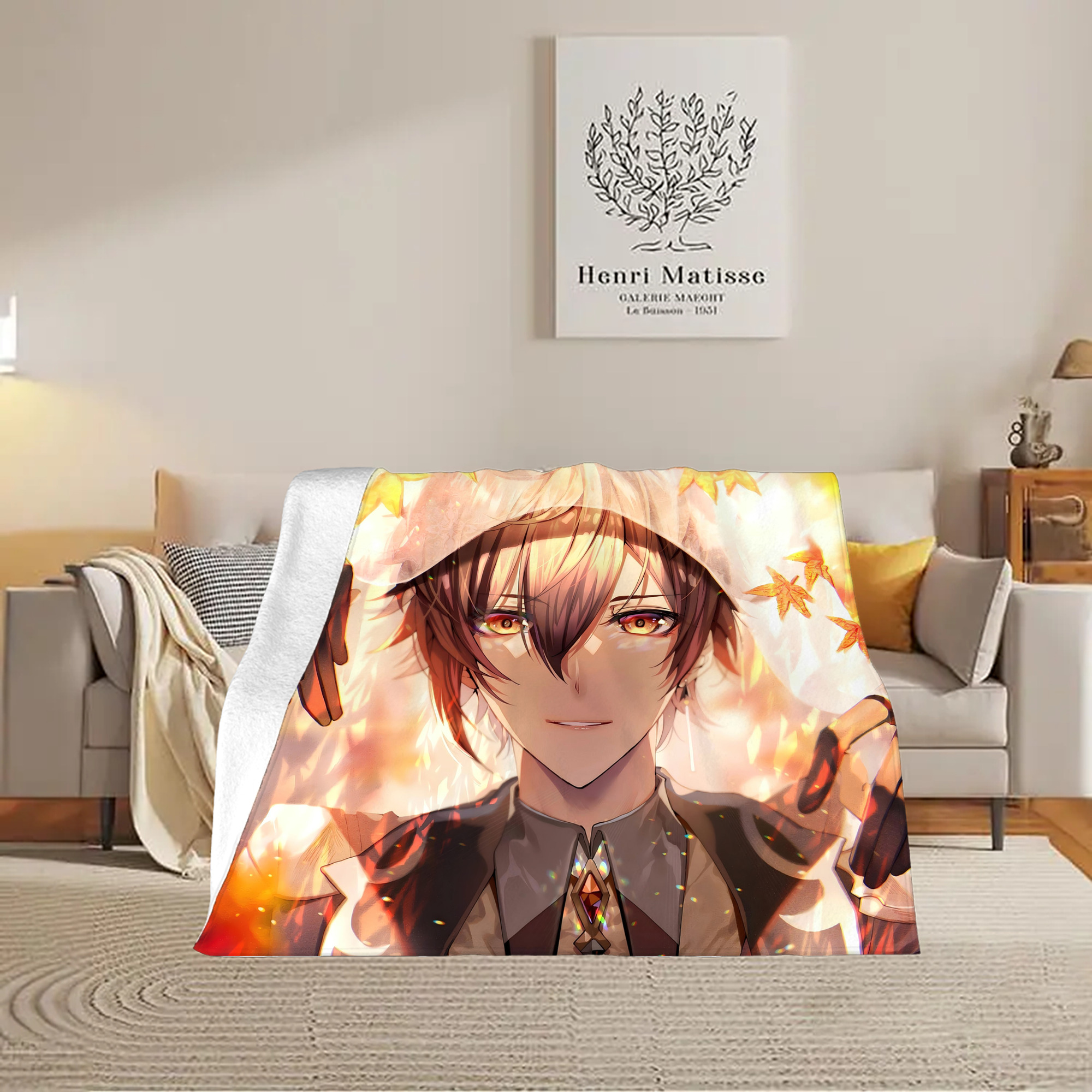 げんし神 genshin フランネルブランケット・多サイズ対応（横型）